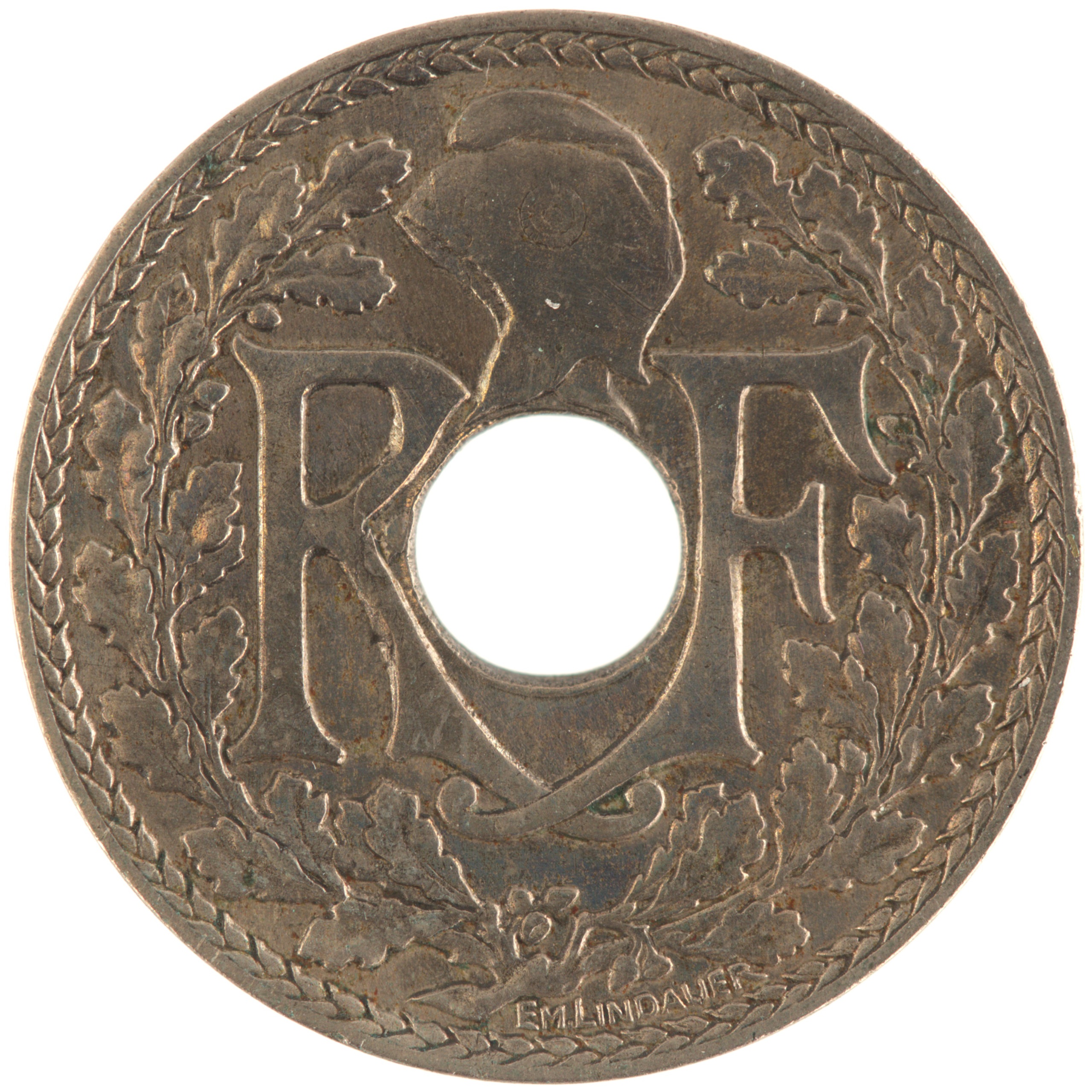 France - Pièce 10 Centimes 1935 cupro-nickel - Lindauer – Image 2