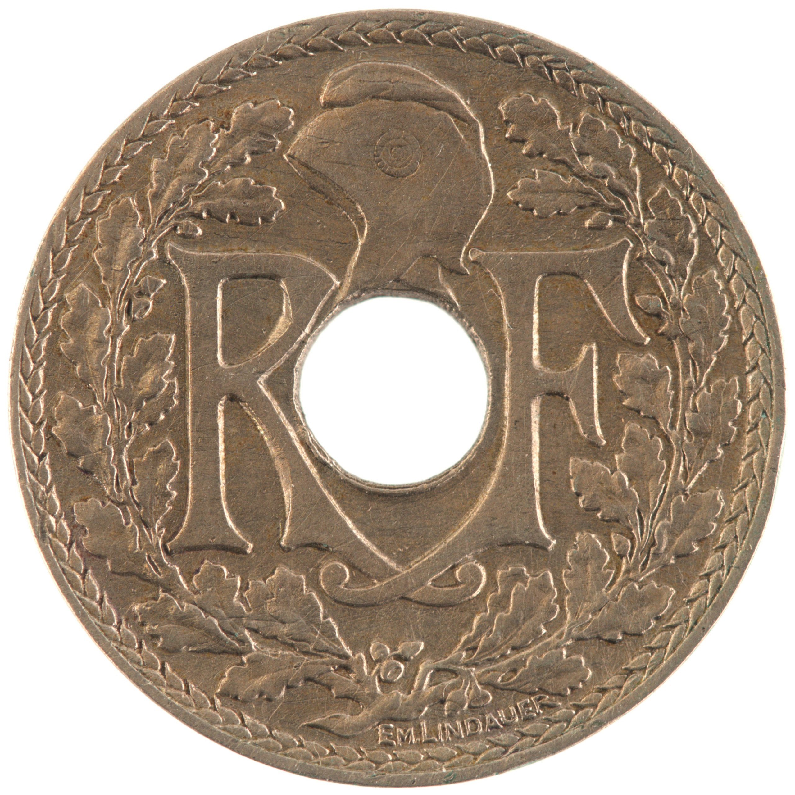 France - Pièce 10 Centimes 1936 cupro-nickel - Lindauer – Image 2