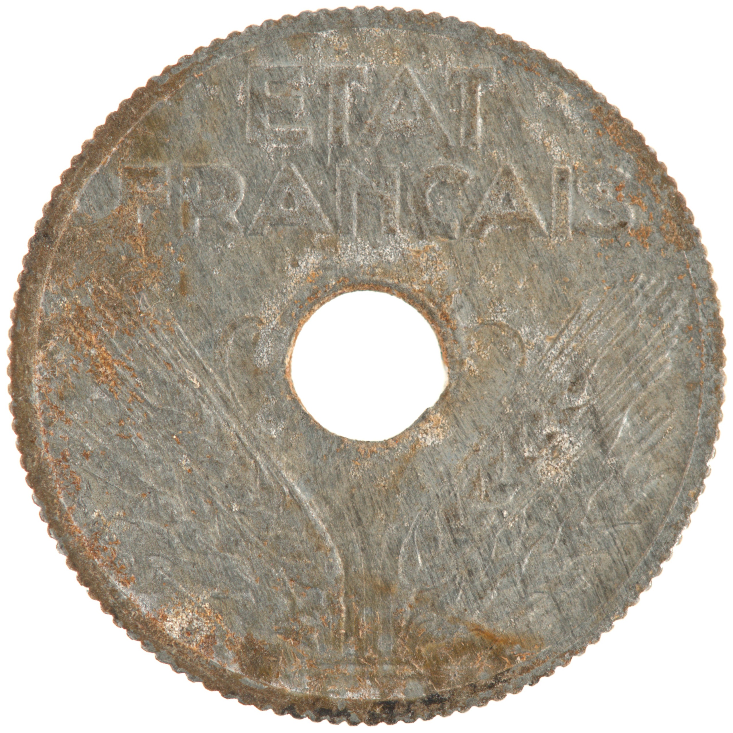 France - Pièce 10 Centimes 1943 zinc - Etat Français, petit module – Image 2