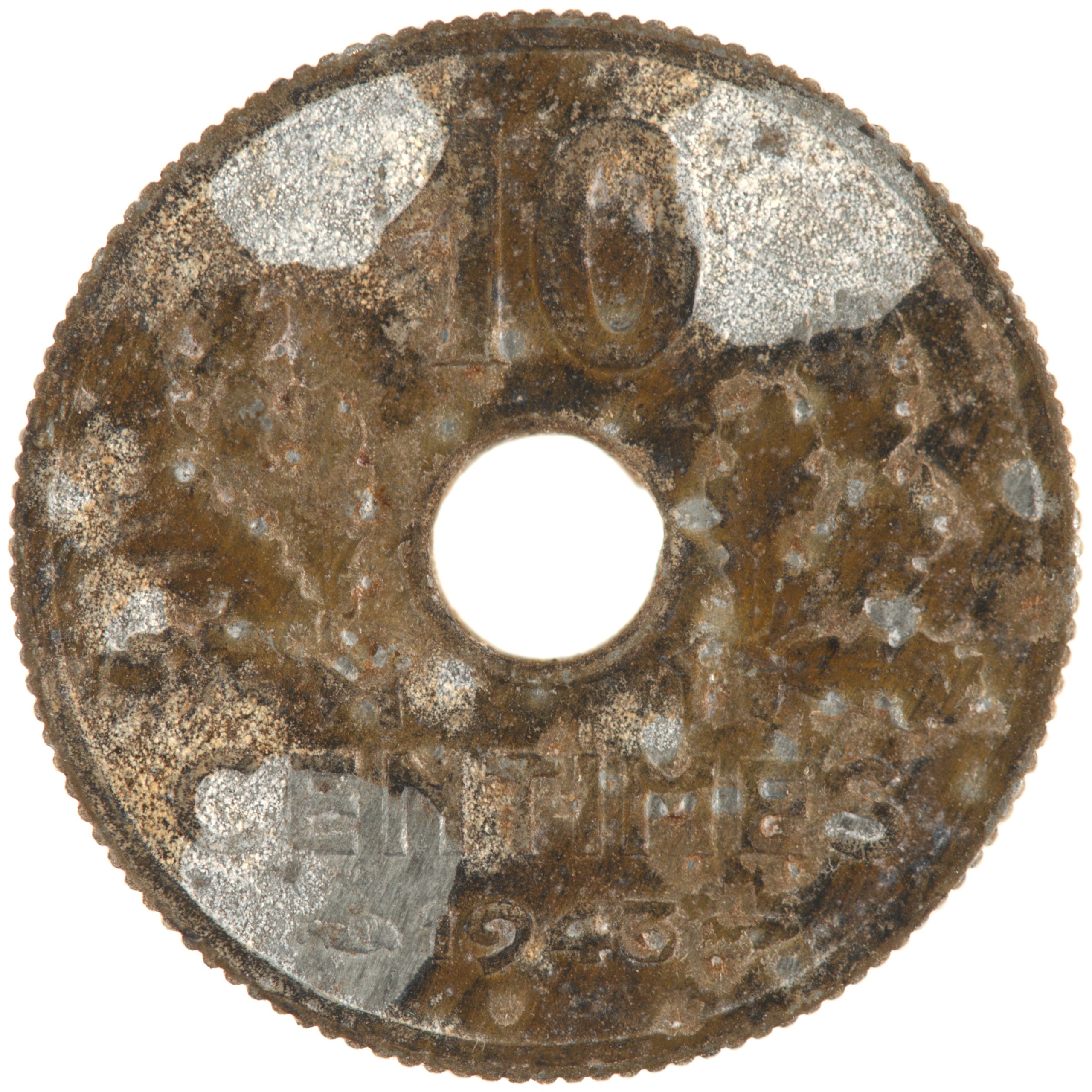 France - Pièce 10 Centimes 1943 zinc - Etat Français, petit module