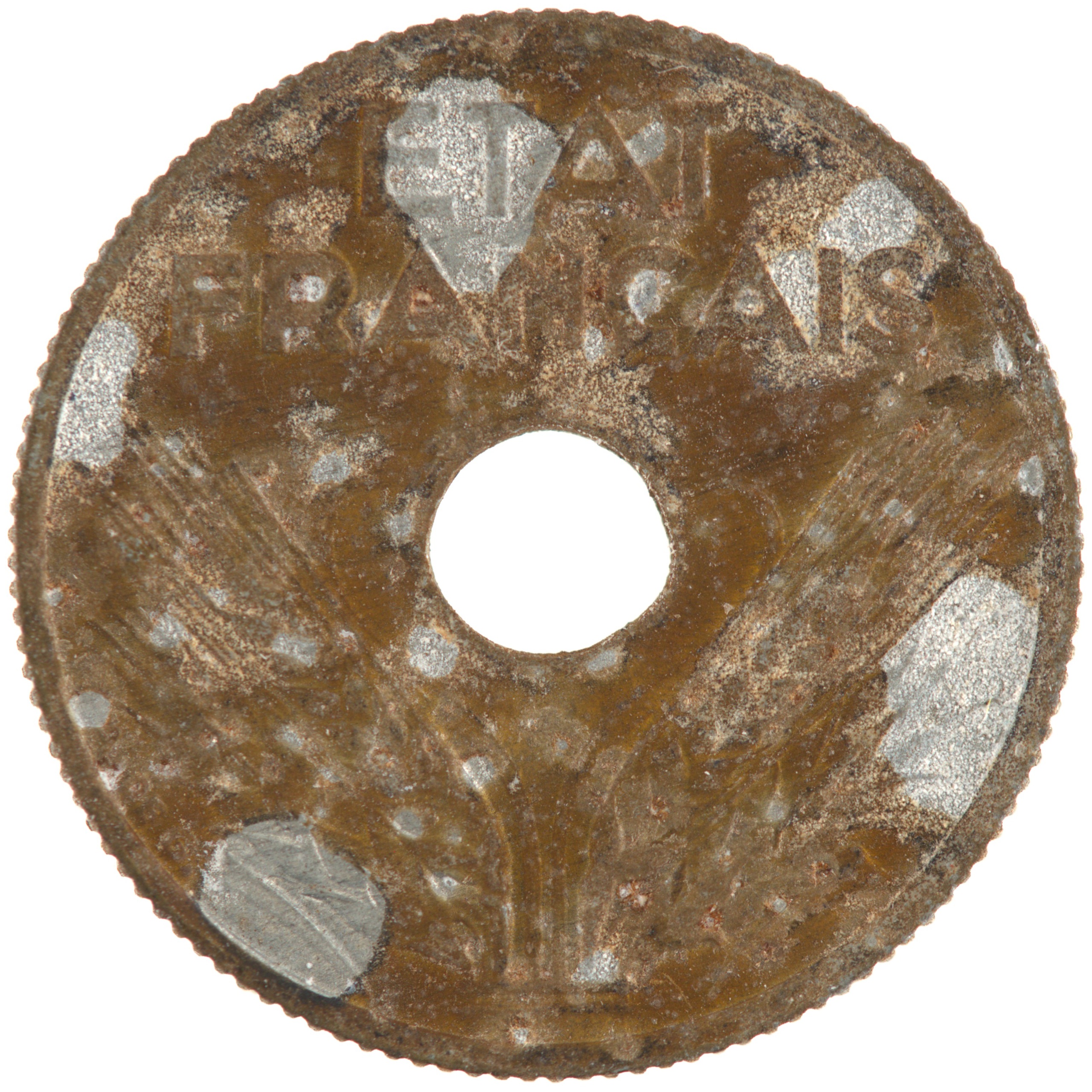 France - Pièce 10 Centimes 1944 zinc - Etat Français, petit module – Image 2