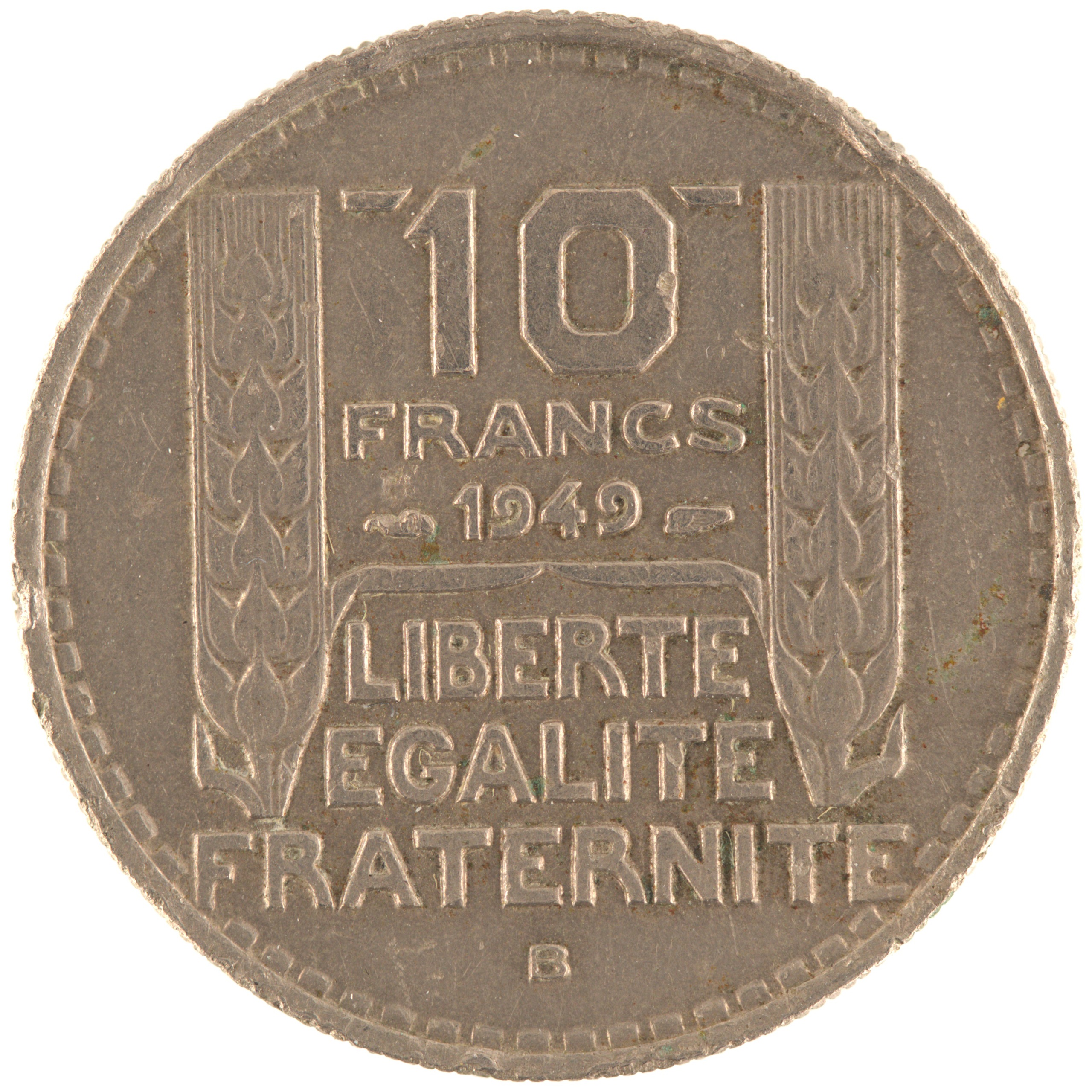 France - Pièce 10 Francs 1949 B cupro-nickel - Turin, petite tête