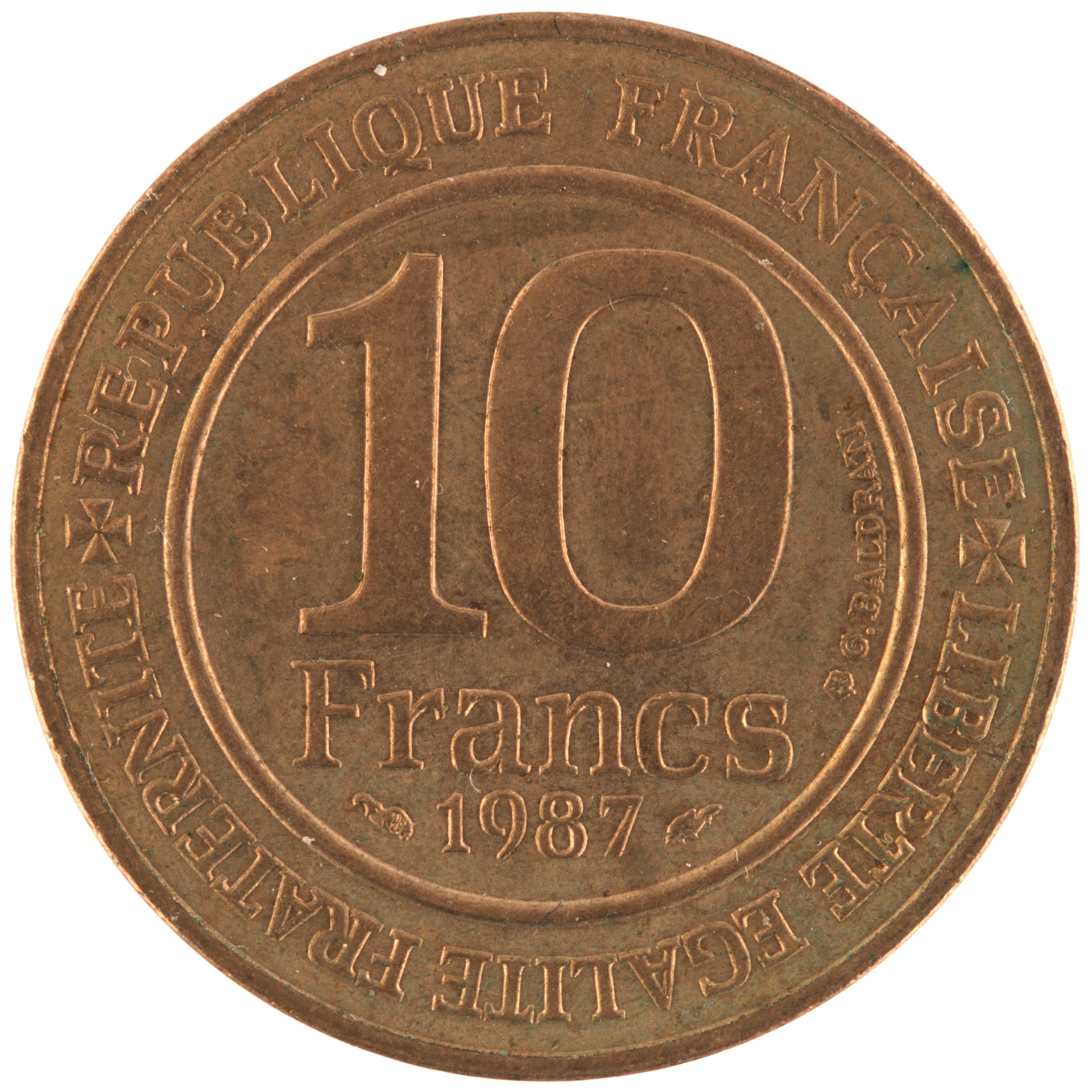 France - Pièce 10 Francs 1987 cuivre-nickel-aluminium - Millénaire capétien