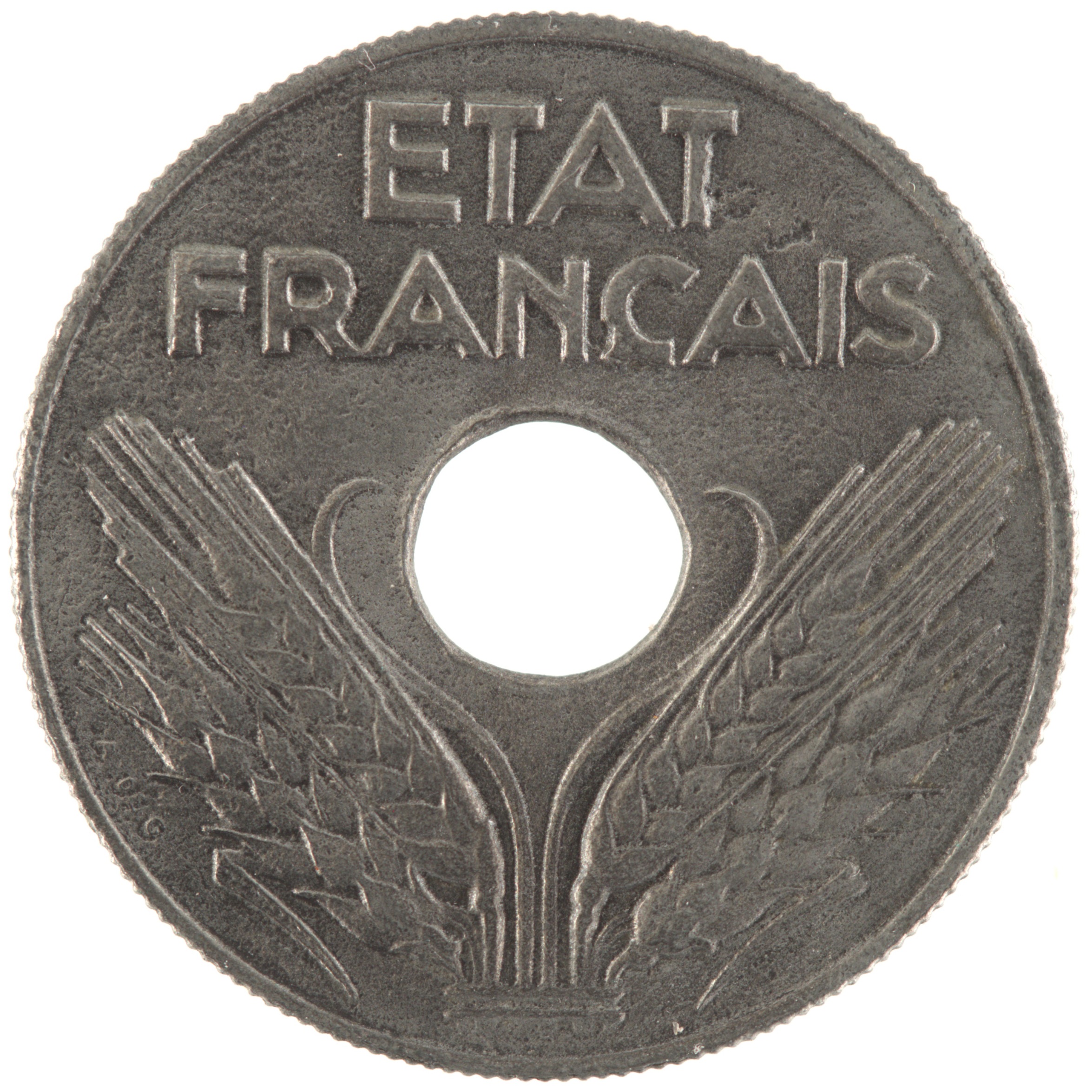 France - Pièce 20 Centimes 1942 zinc - Etat Français, lourde – Image 2