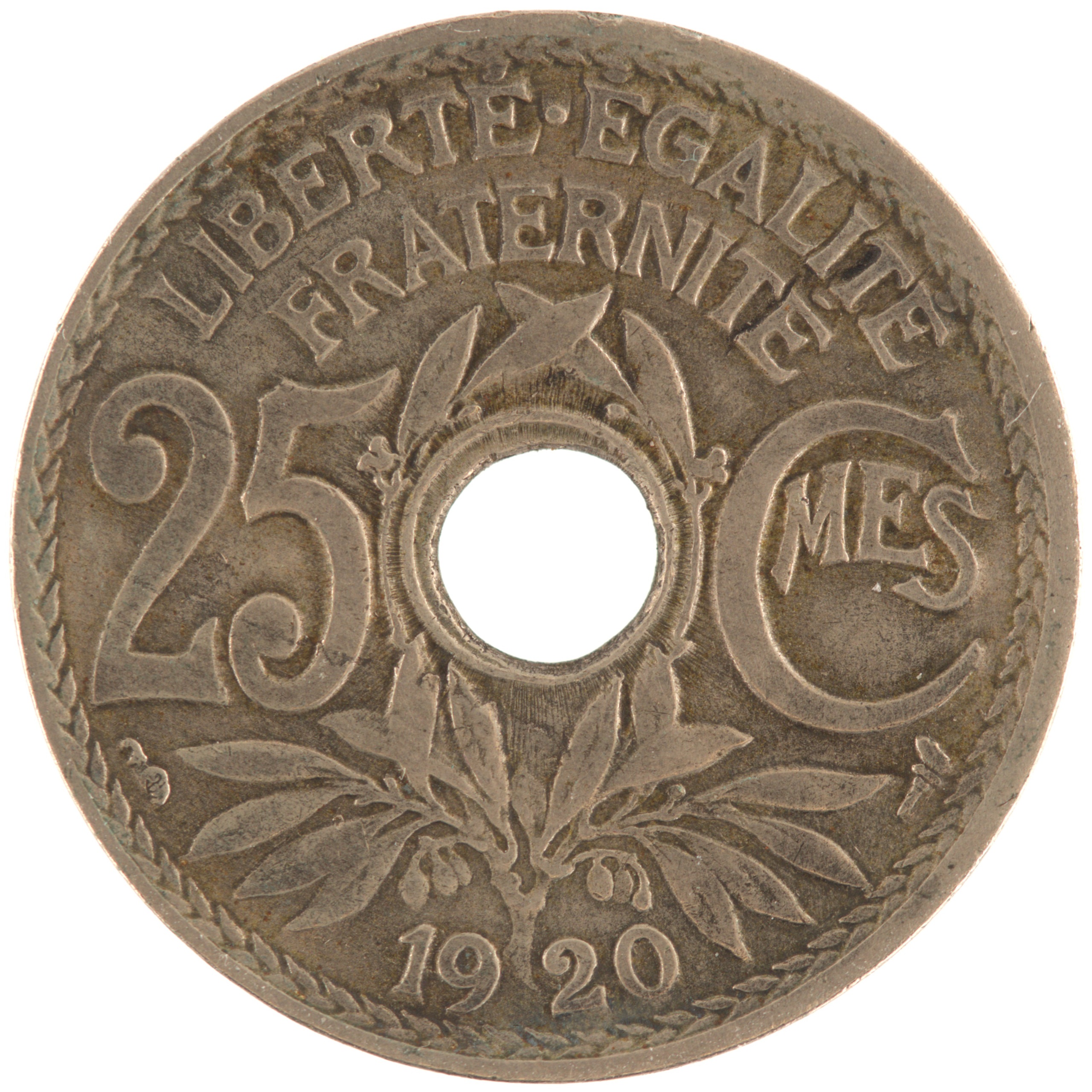 France - Pièce 25 Centimes 1920 cupro-nickel - Lindauer