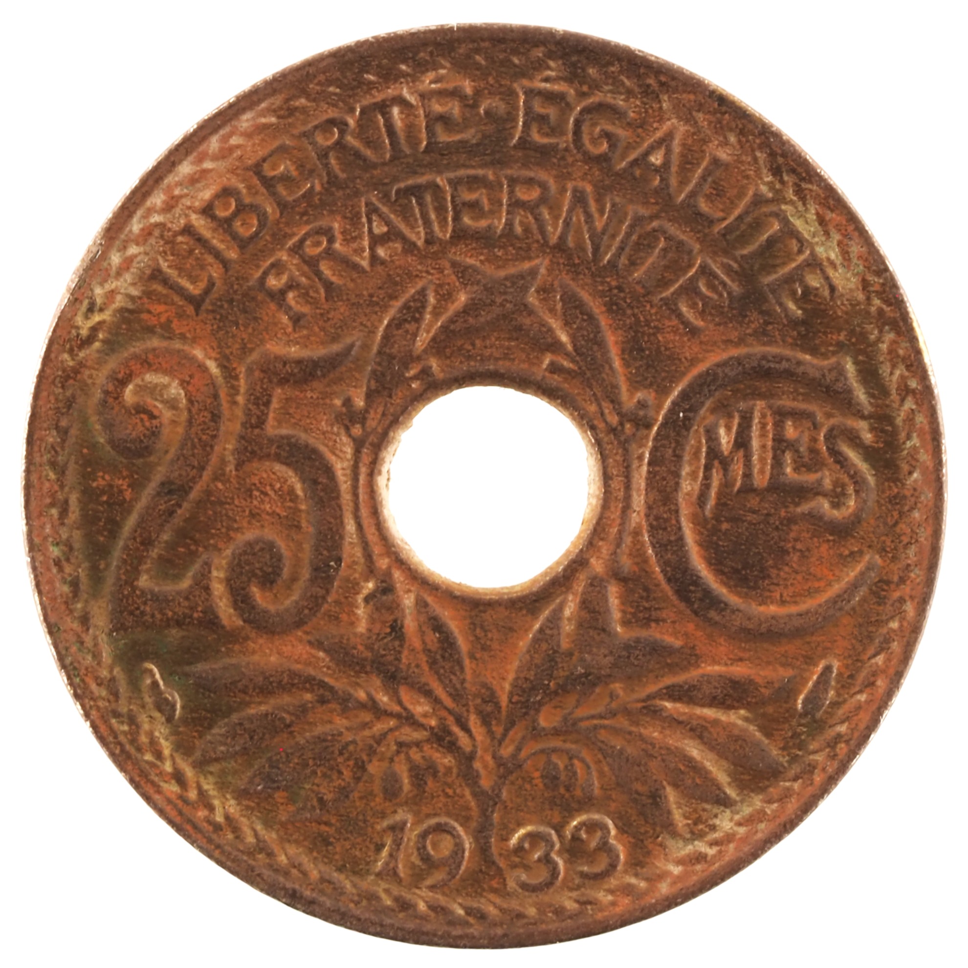 France - Pièce 25 Centimes 1933 cupro-nickel - Lindauer