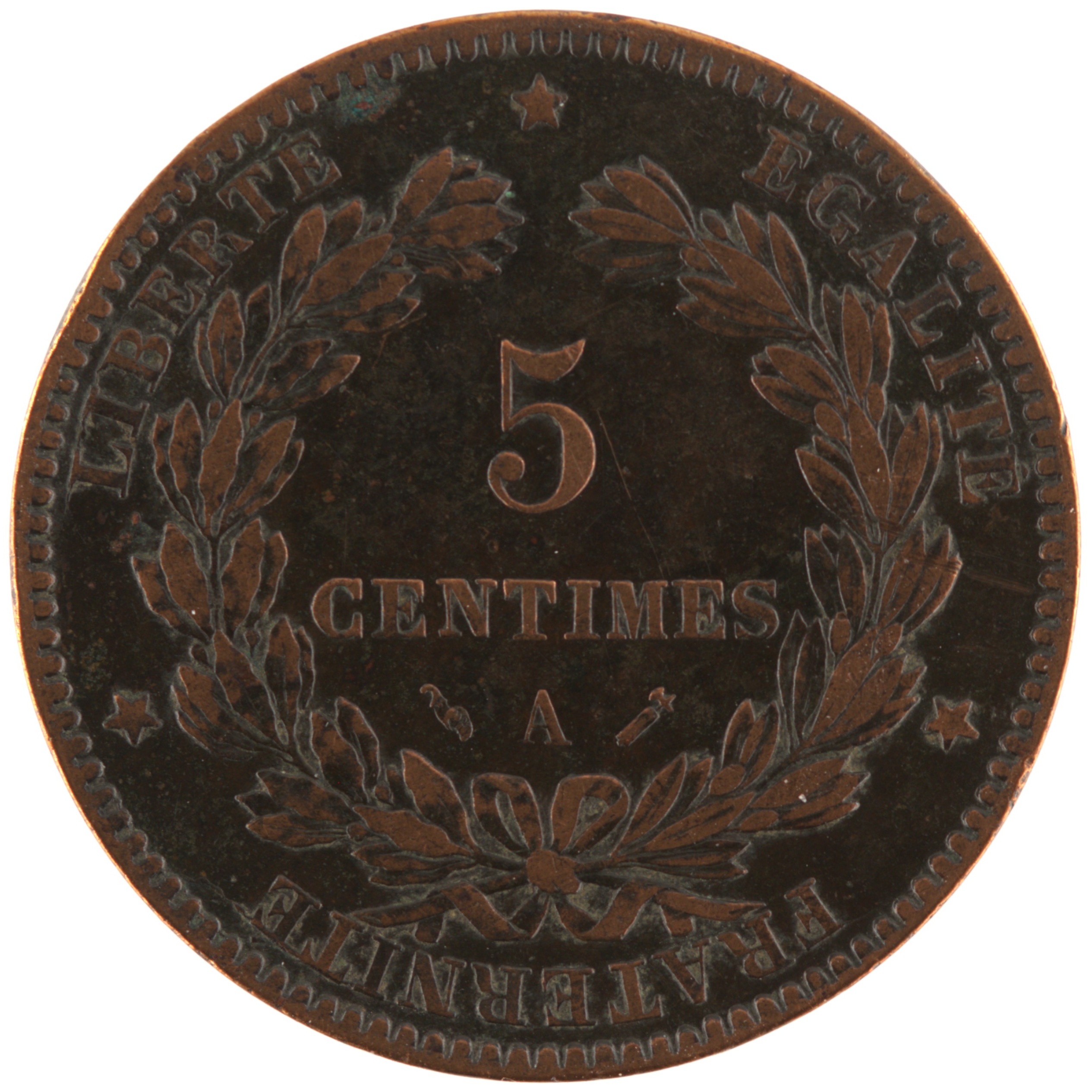France - Pièce 5 Centimes 1881 A bronze - Cérès – Image 2