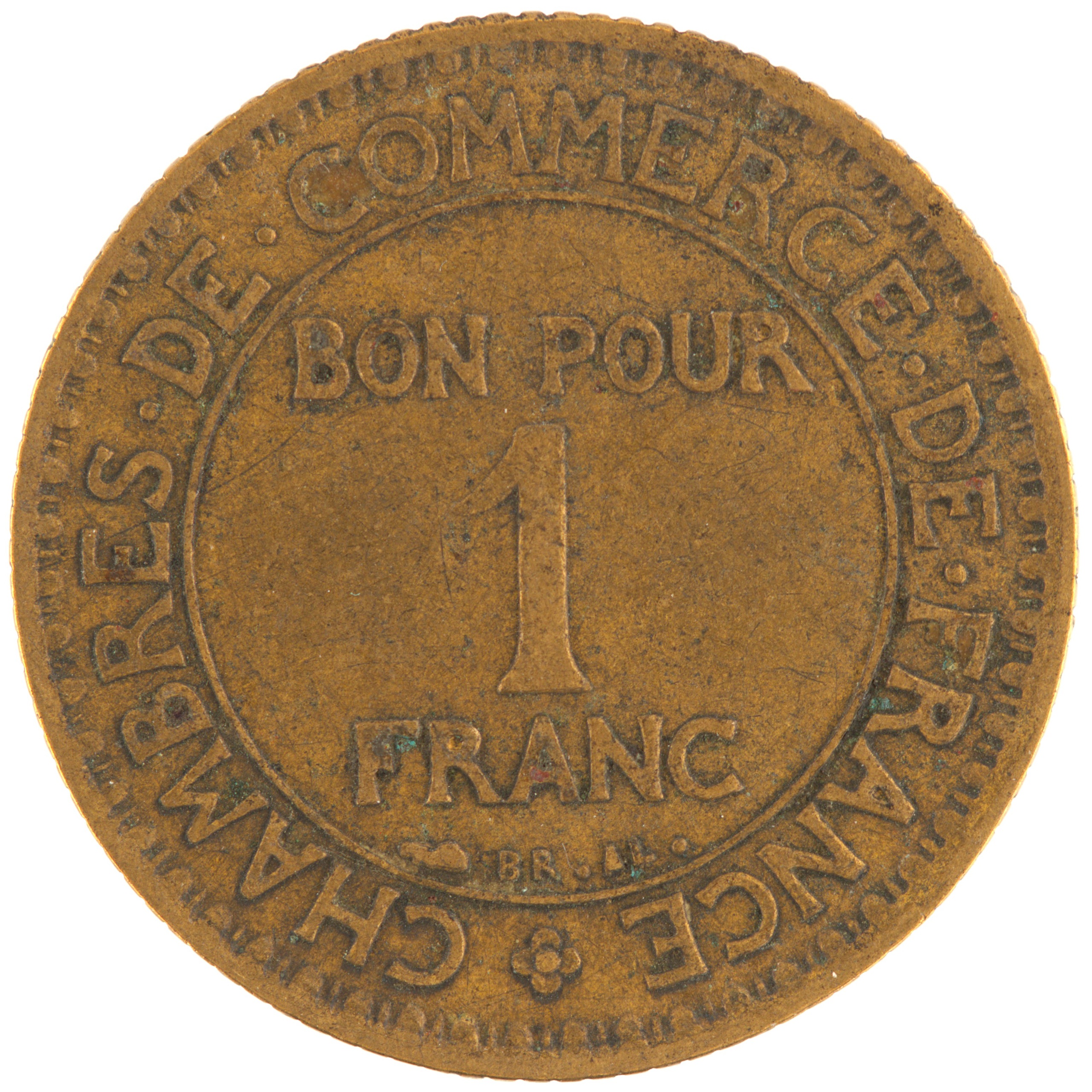 France - Pièce Bon pour 1 Franc 1926 bronze-aluminium - Chambres de Commerce – Image 2
