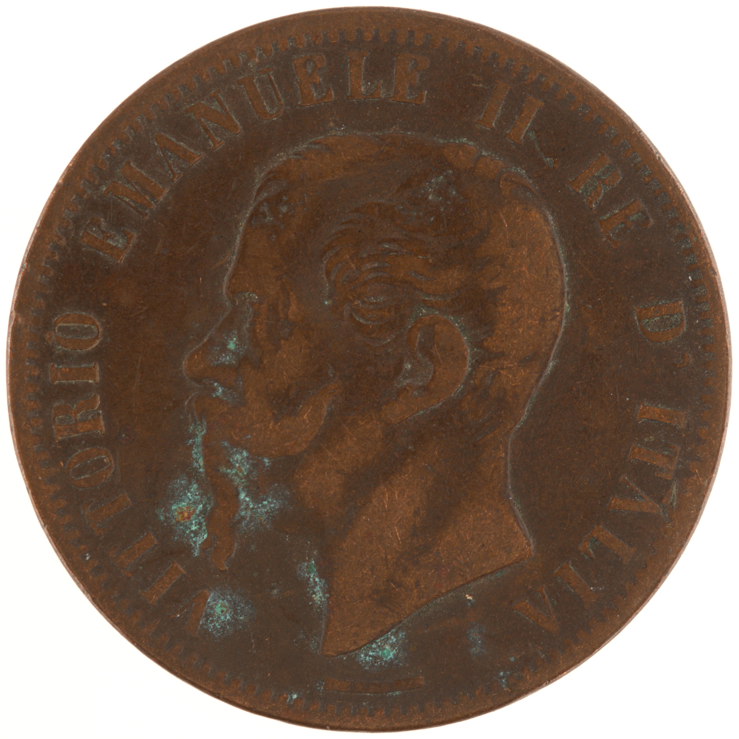 Italie - Pièce 10 Centesimi 1866 N cuivre - Victor-Emmanuel II – Image 2