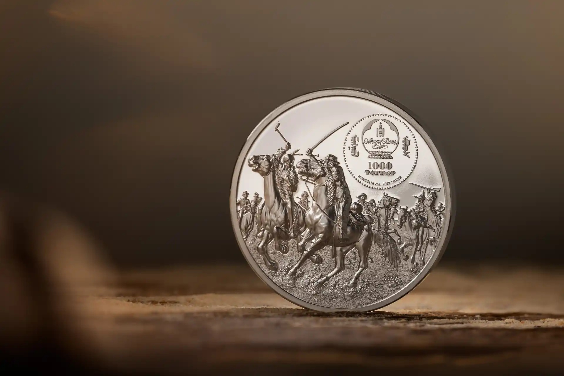 Mongolie - Pièce 1000 Tögrög 2026 2 onces argent BE - Custer contre Sitting Bull – Image 5