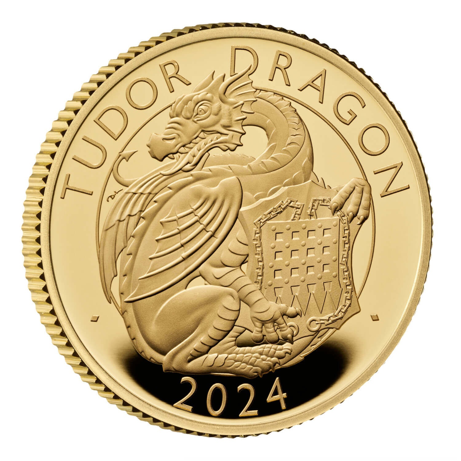 Royaume-Uni - Pièce 25 Pounds 2024 or BE - Dragon des Tudor