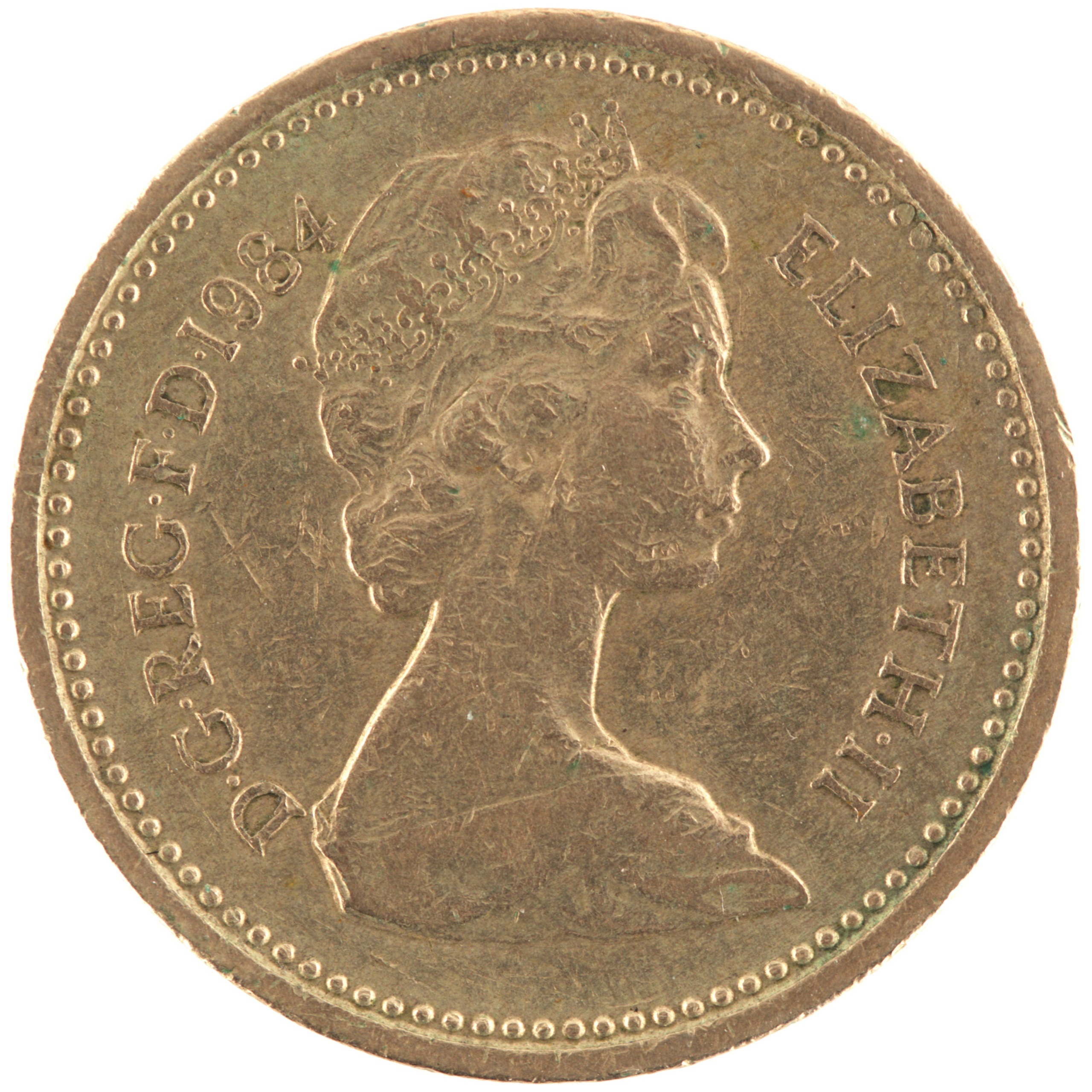 Royaume-Uni - Pièce 1 Pound 1984 nickel-laiton - Elisabeth II / Chardon dans un diadème