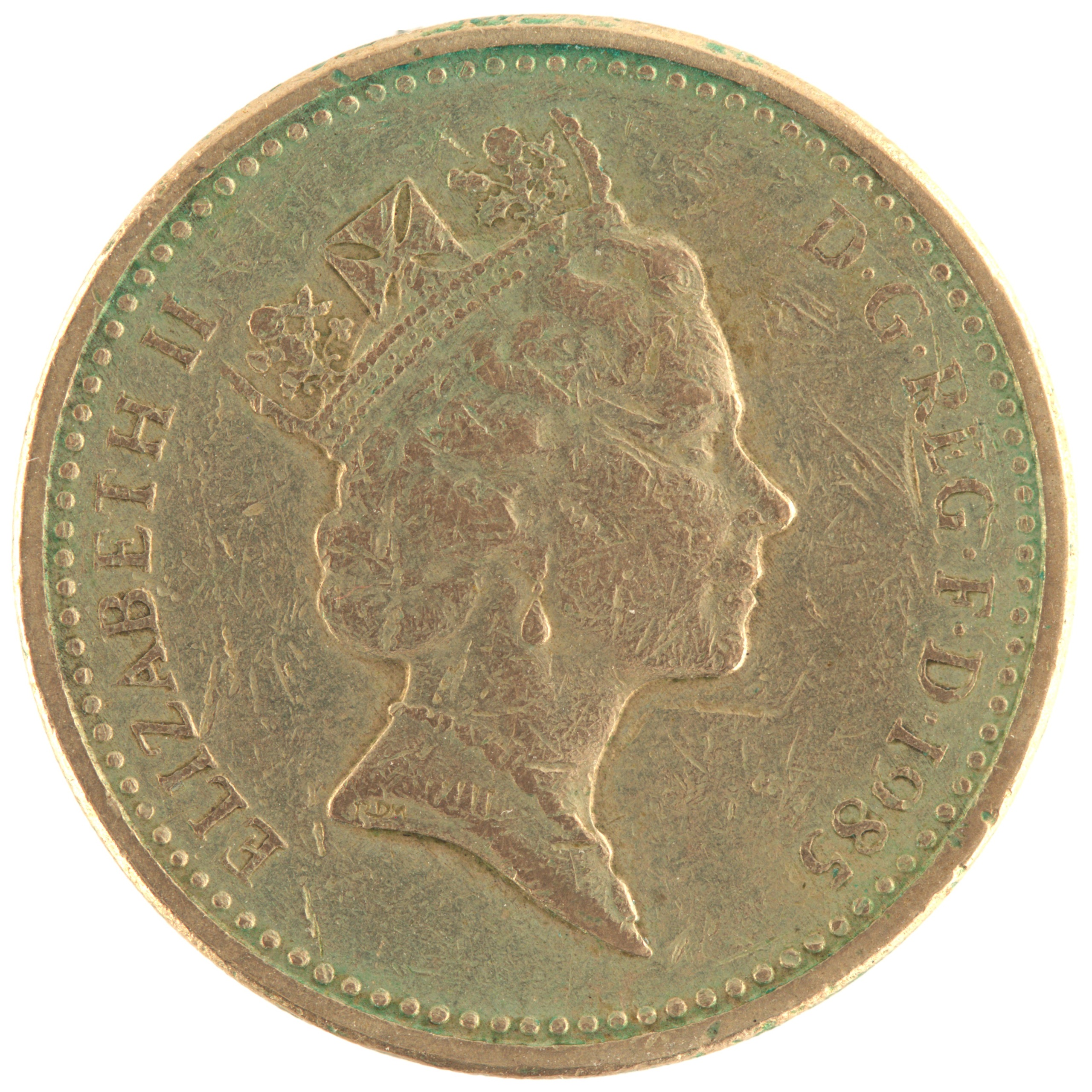 Royaume-Uni - Pièce 1 Pound 1985 nickel-laiton - Elisabeth II / Poireau dans un diadème