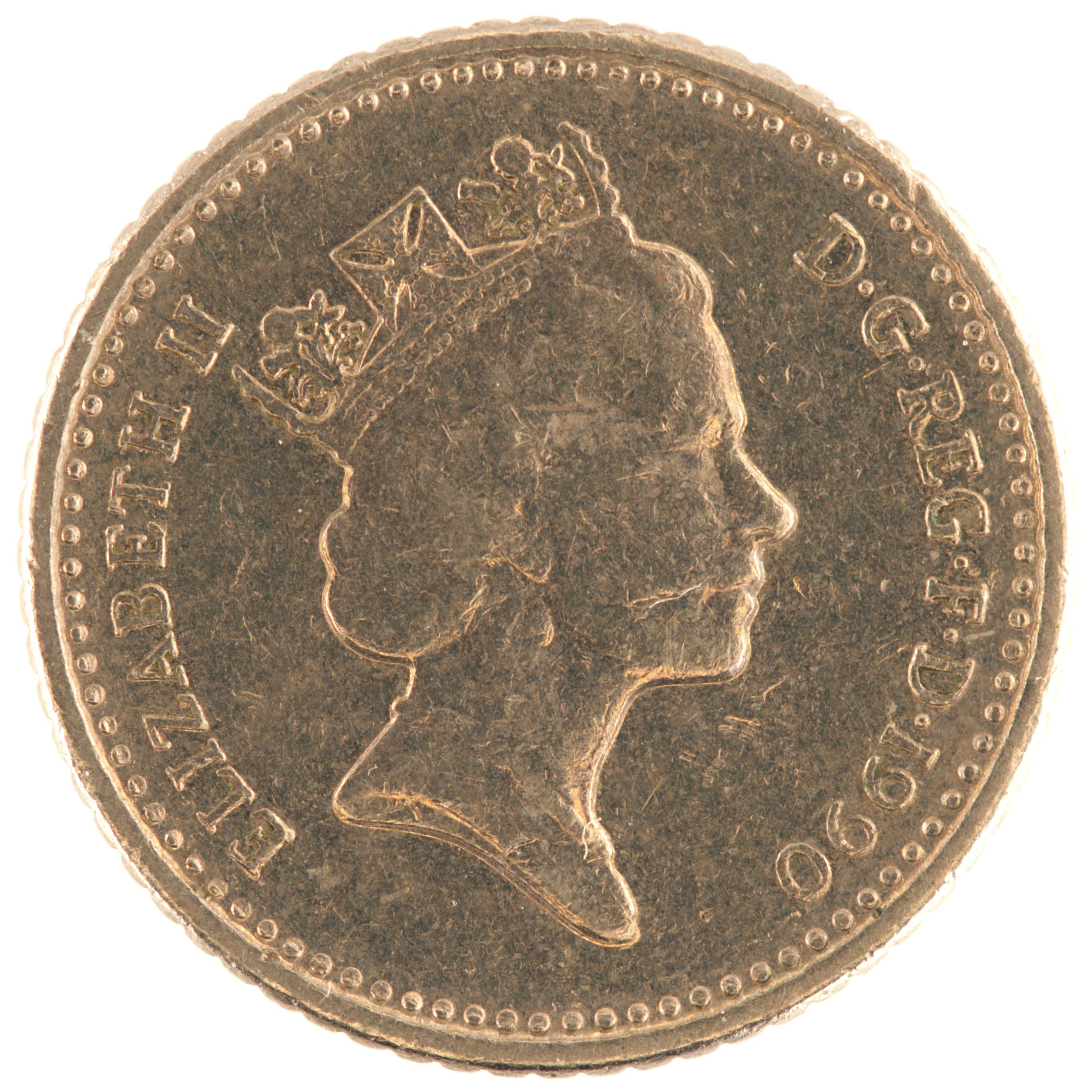 Royaume-Uni - Pièce 5 Pence 1990 cupro-nickel - Elisabeth II / Chardon couronné