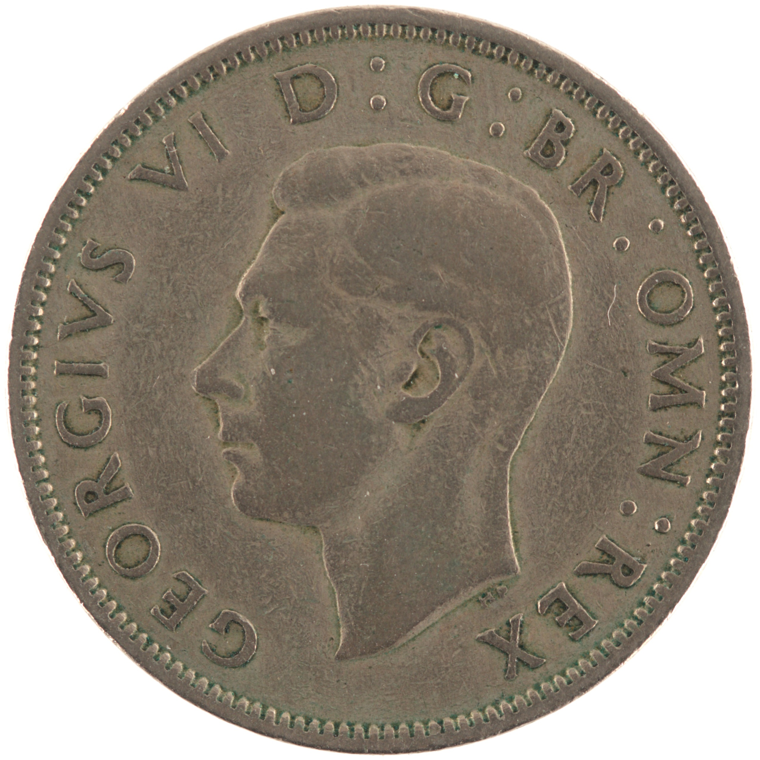 Royaume-Uni - Pièce Two Shillings (soit Florin) 1951 cupro-nickel - George VI / Rose couronnée – Image 2