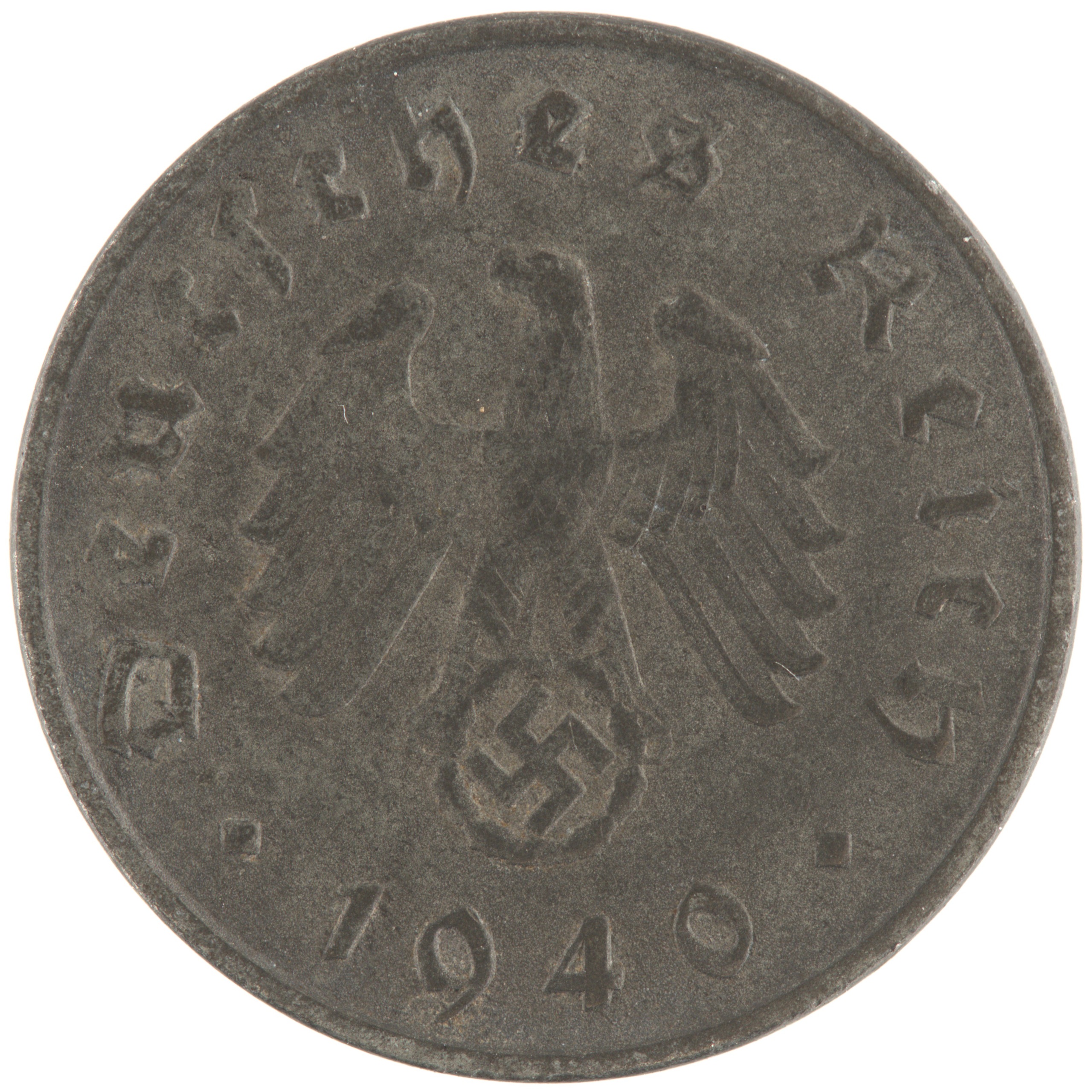 Allemagne - Pièce 10 Reichspfennig 1940 G zinc - Aigle héraldique