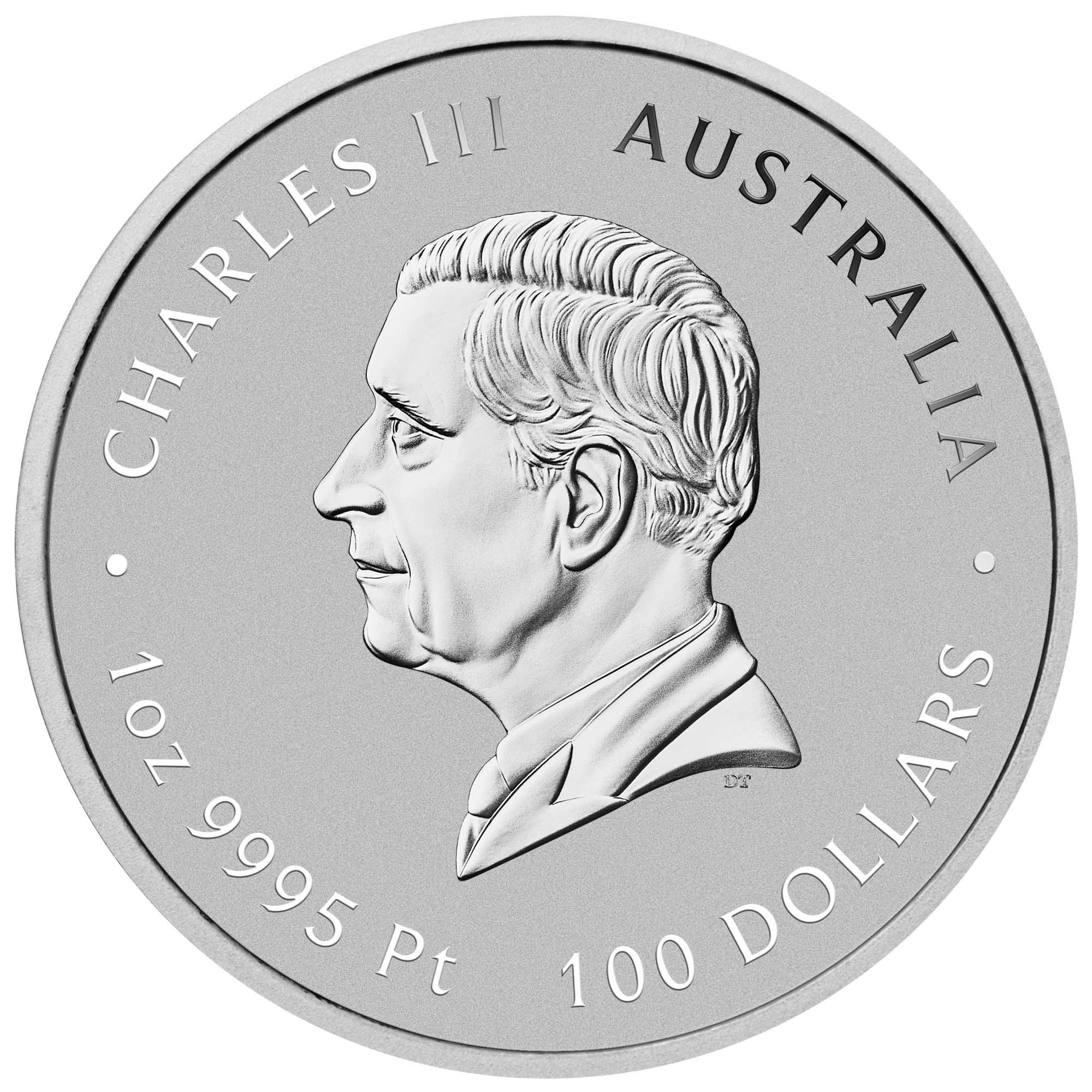 Australie - Pièce 100 Dollars 2027 1 once platine - Année lunaire de la Chèvre – Image 2