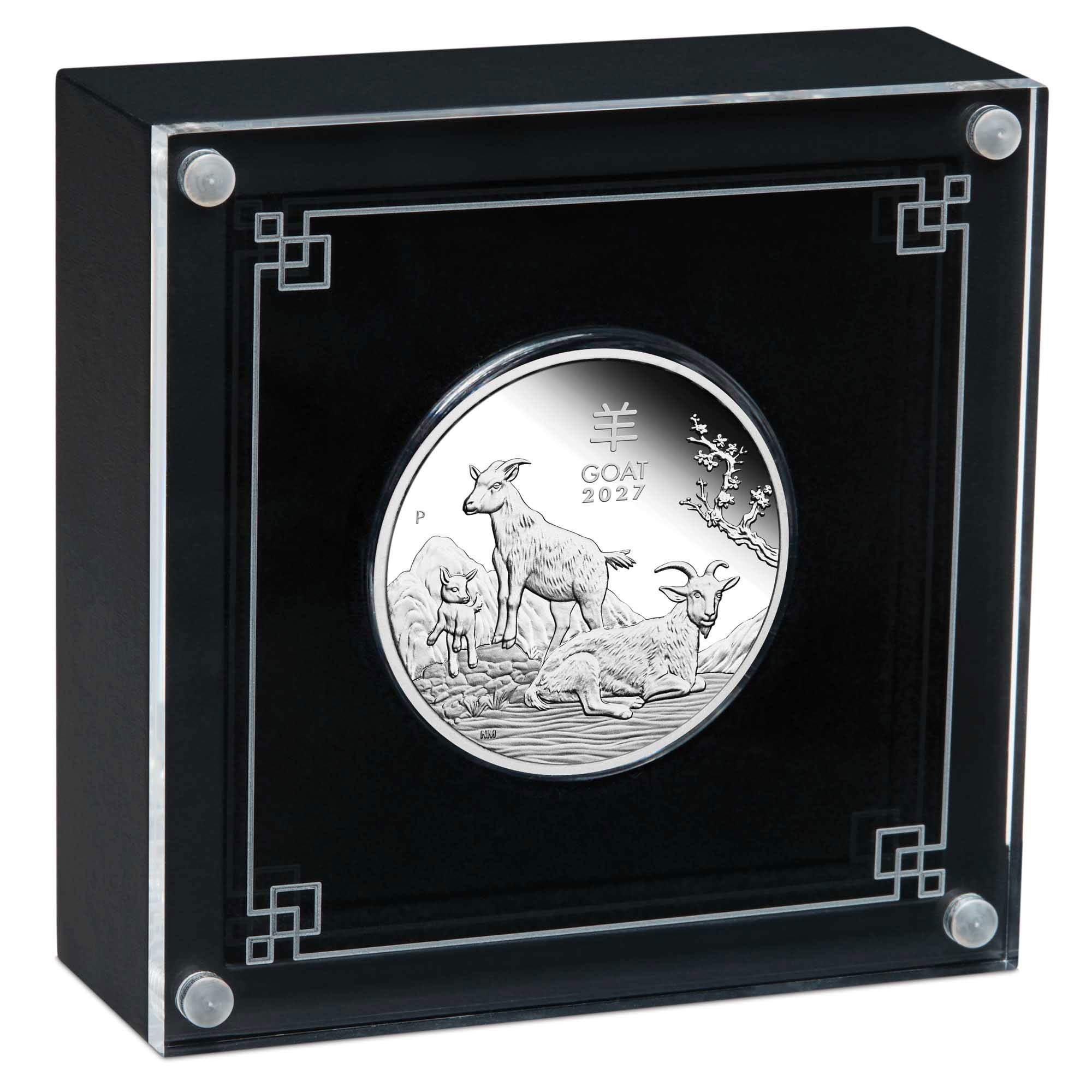 Australie - Pièce 1 Dollar 2027 1 once argent BE - Année lunaire de la Chèvre – Image 3