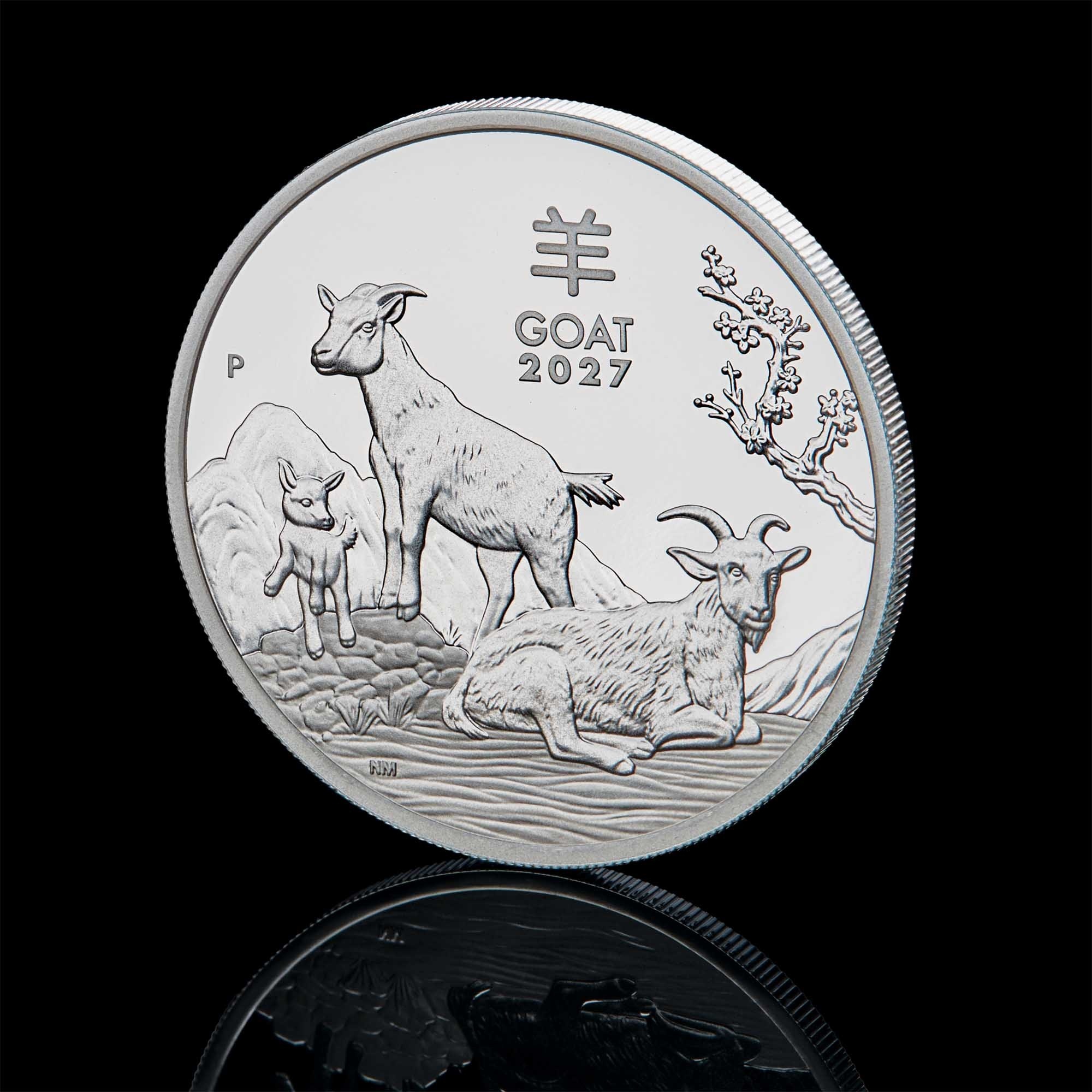 Australie - Pièce 1 Dollar 2027 1 once argent BE - Année lunaire de la Chèvre – Image 5