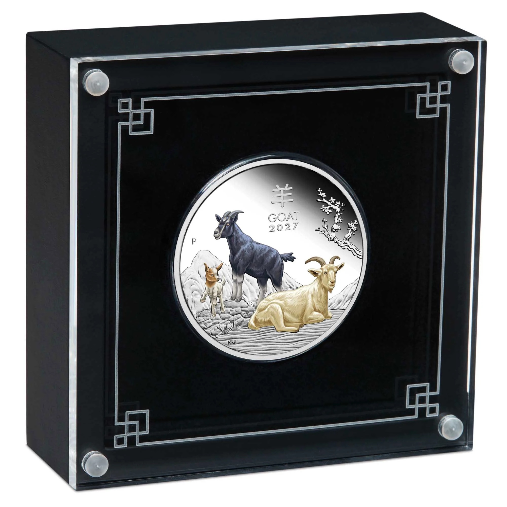 Australie - Pièce 1 Dollar 2027 1 once argent BE - Année lunaire de la Chèvre – Image 3