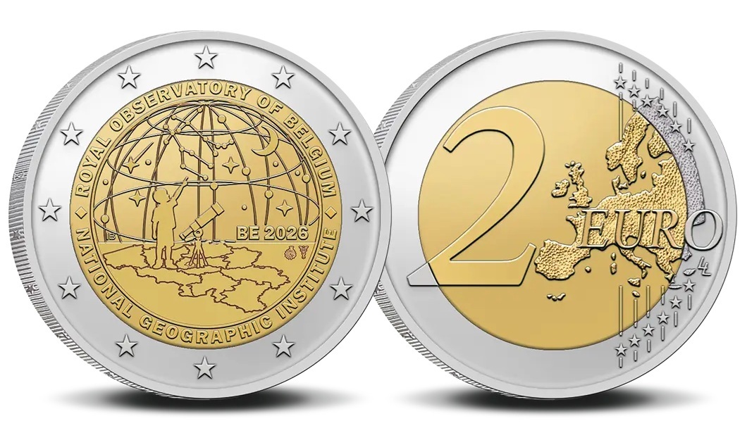 Belgique - Pièce 2 Euro 2026 cupro-nickel et nickel-laiton BU - Institut géographique national et observatoire royal de Belgique – Image 6