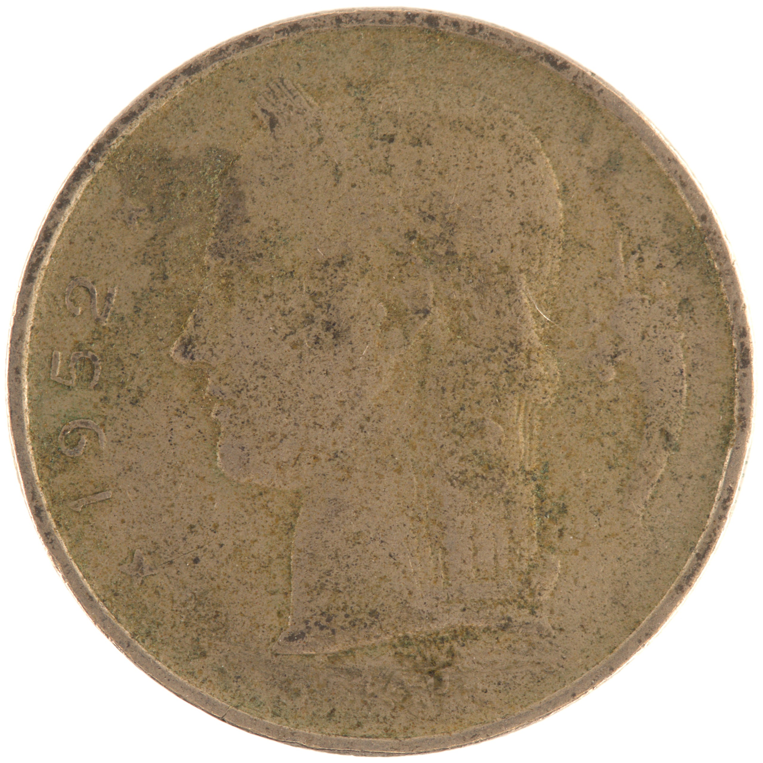 Belgique - Pièce 1 Franc 1952 cupro-nickel - Cérès / Rameau de chêne couronné, nom du pays émetteur en français