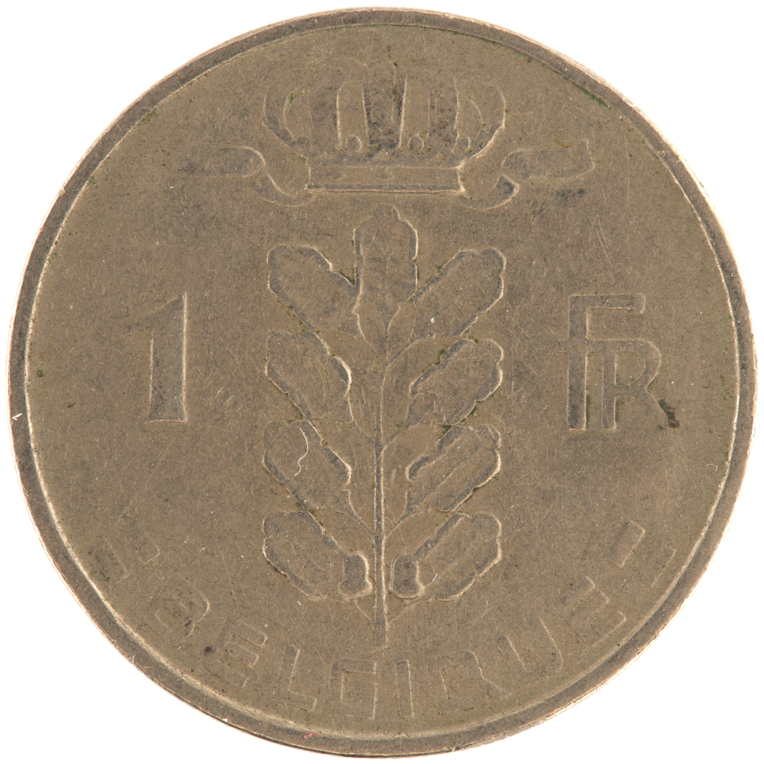 Belgique - Pièce 1 Franc 1952 cupro-nickel - Cérès / Rameau de chêne couronné, nom du pays émetteur en français – Image 2