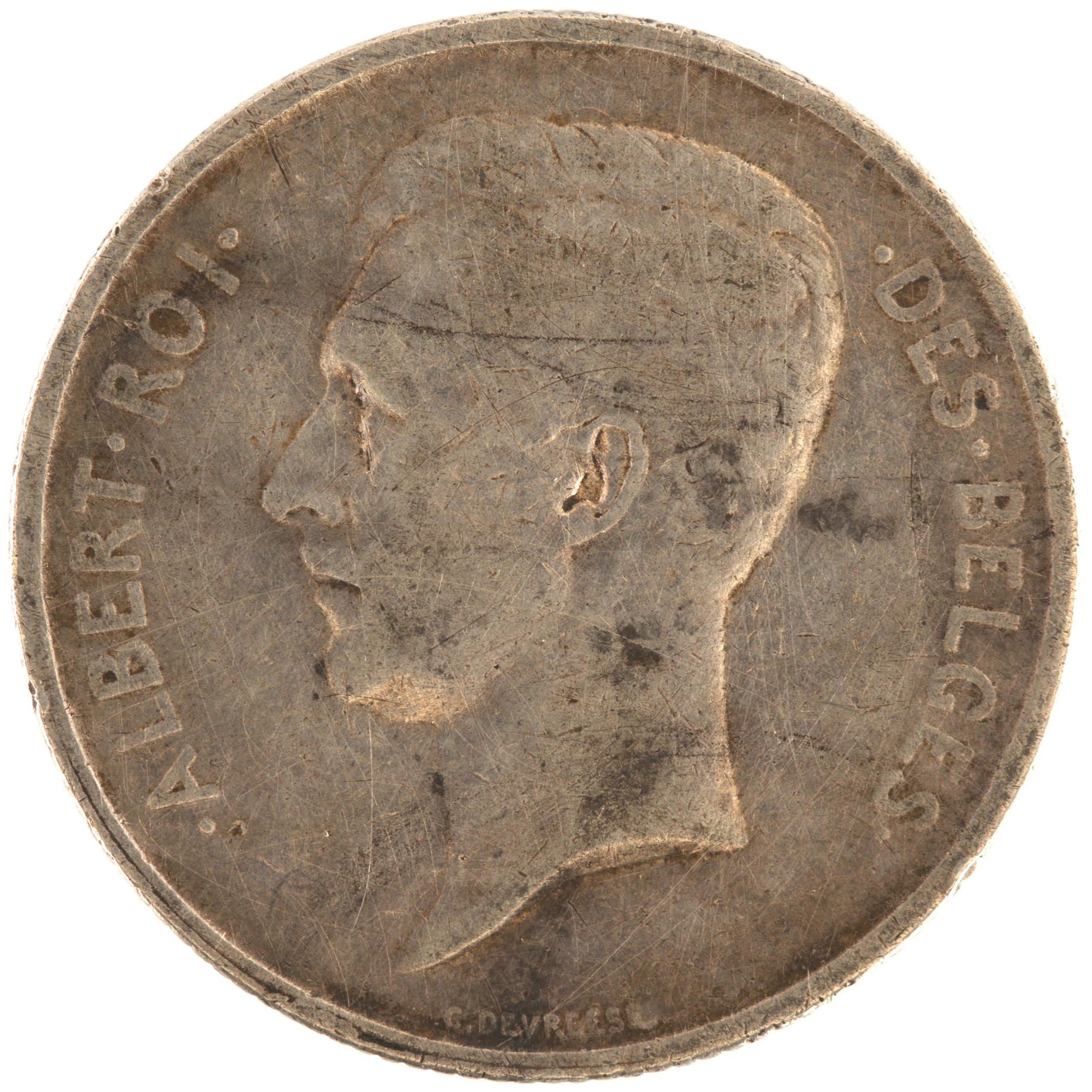 Belgique - Pièce 2 Francs 1911 argent - Albert – Image 2