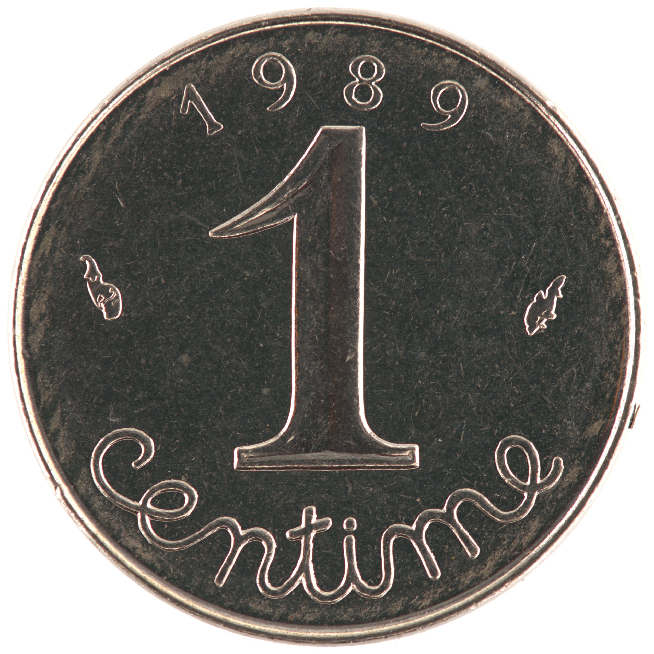France - Pièce 1 Centime 1989 acier inoxydable - Epi