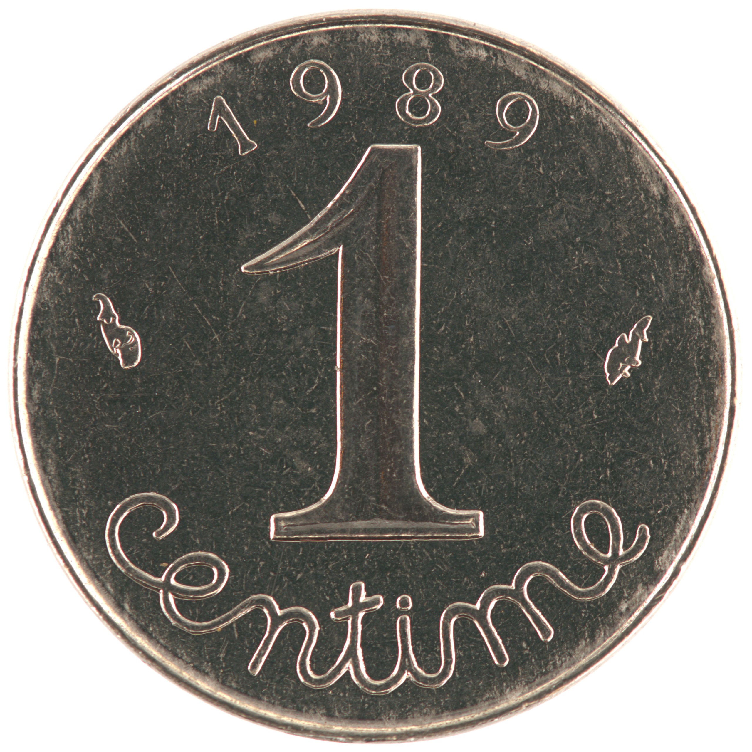 France - Pièce 1 Centime 1989 acier inoxydable - Epi