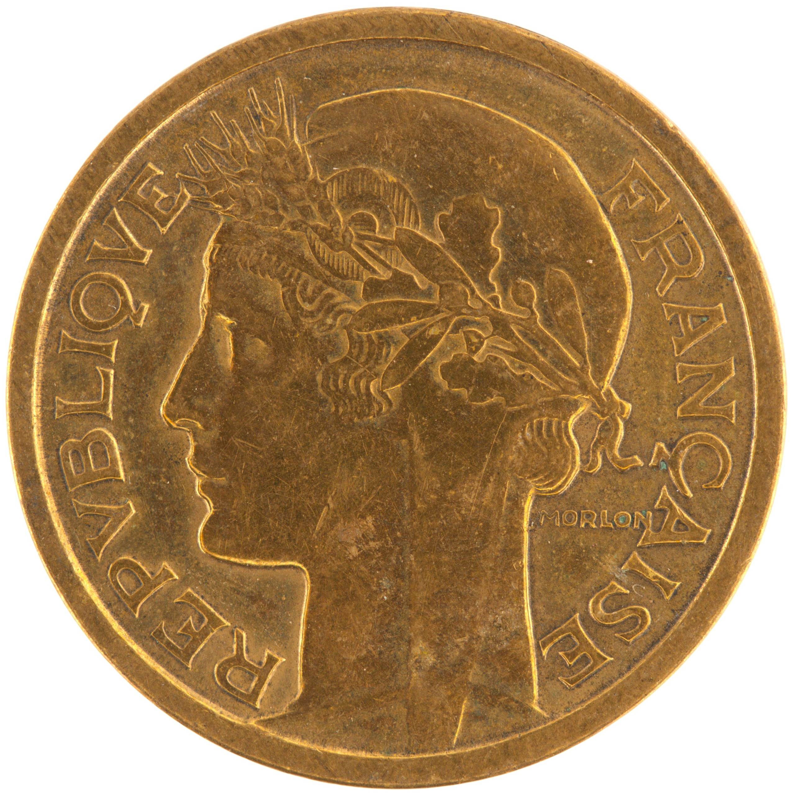France - Pièce 1 Franc 1939 bronze-aluminium - Morlon – Image 2