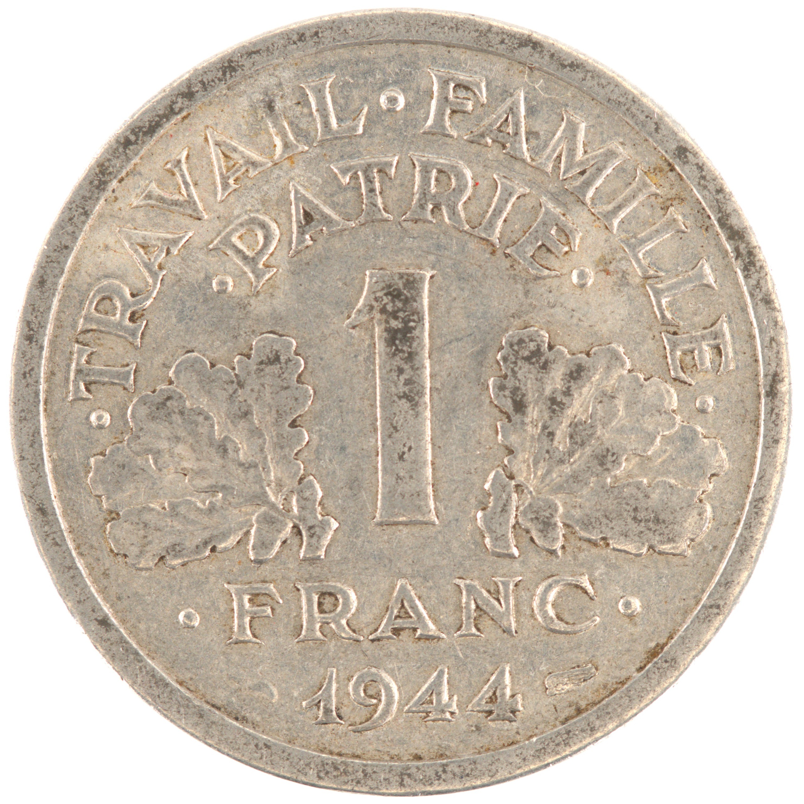 France - Pièce 1 Franc 1944 C aluminium - Francisque, légère