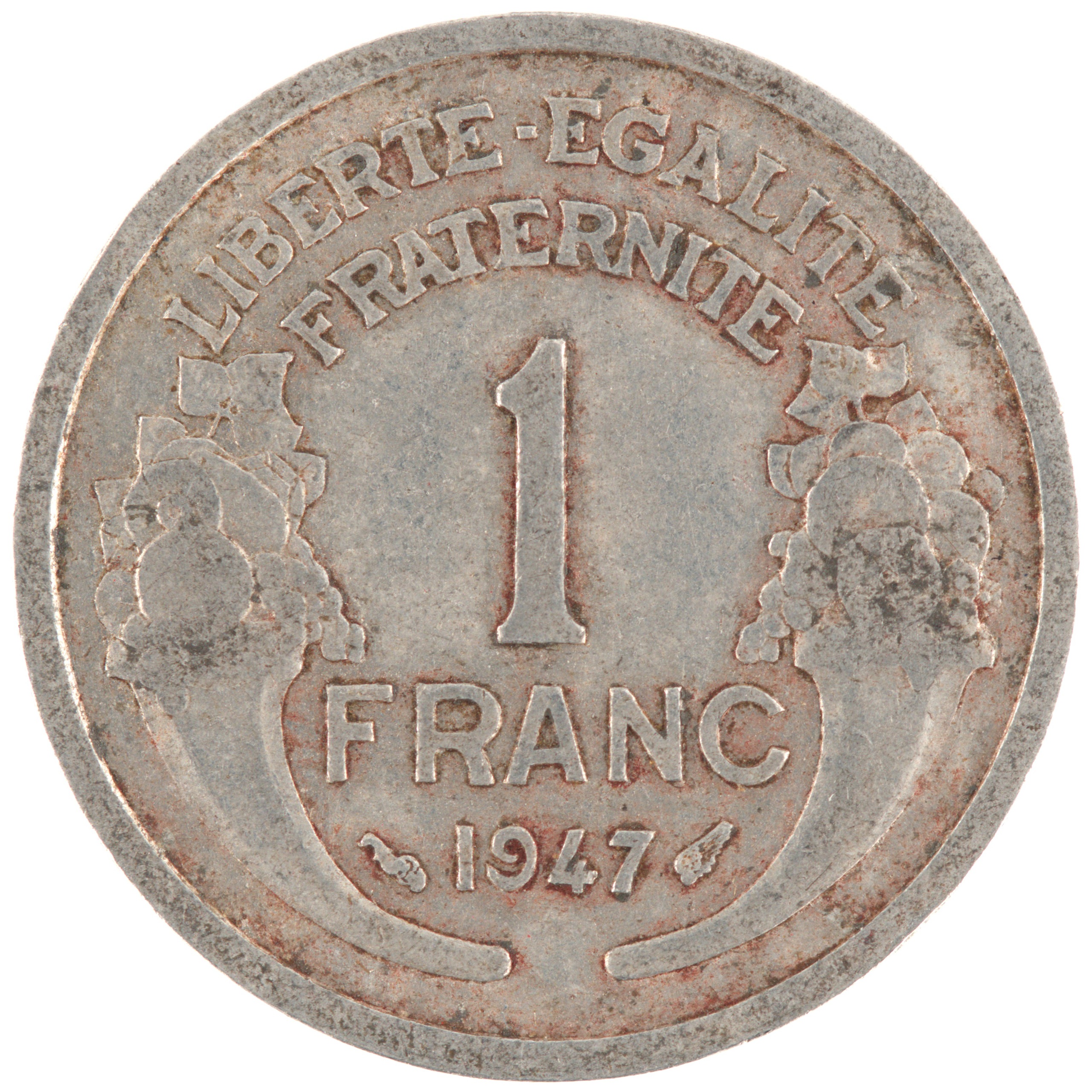 France - Pièce 1 Franc 1947 aluminium - Morlon, légère