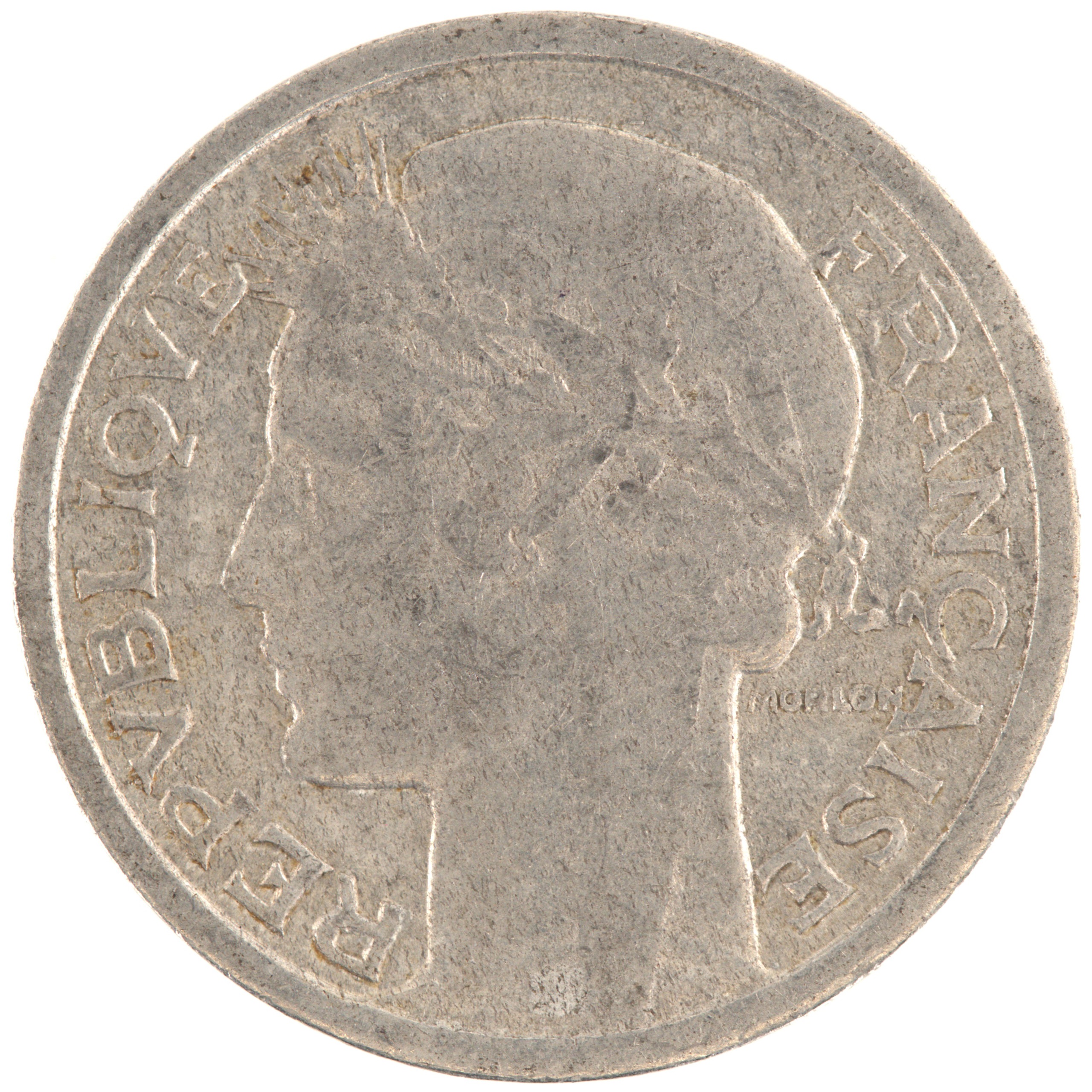 France - Pièce 1 Franc 1948 aluminium - Morlon, légère – Image 2