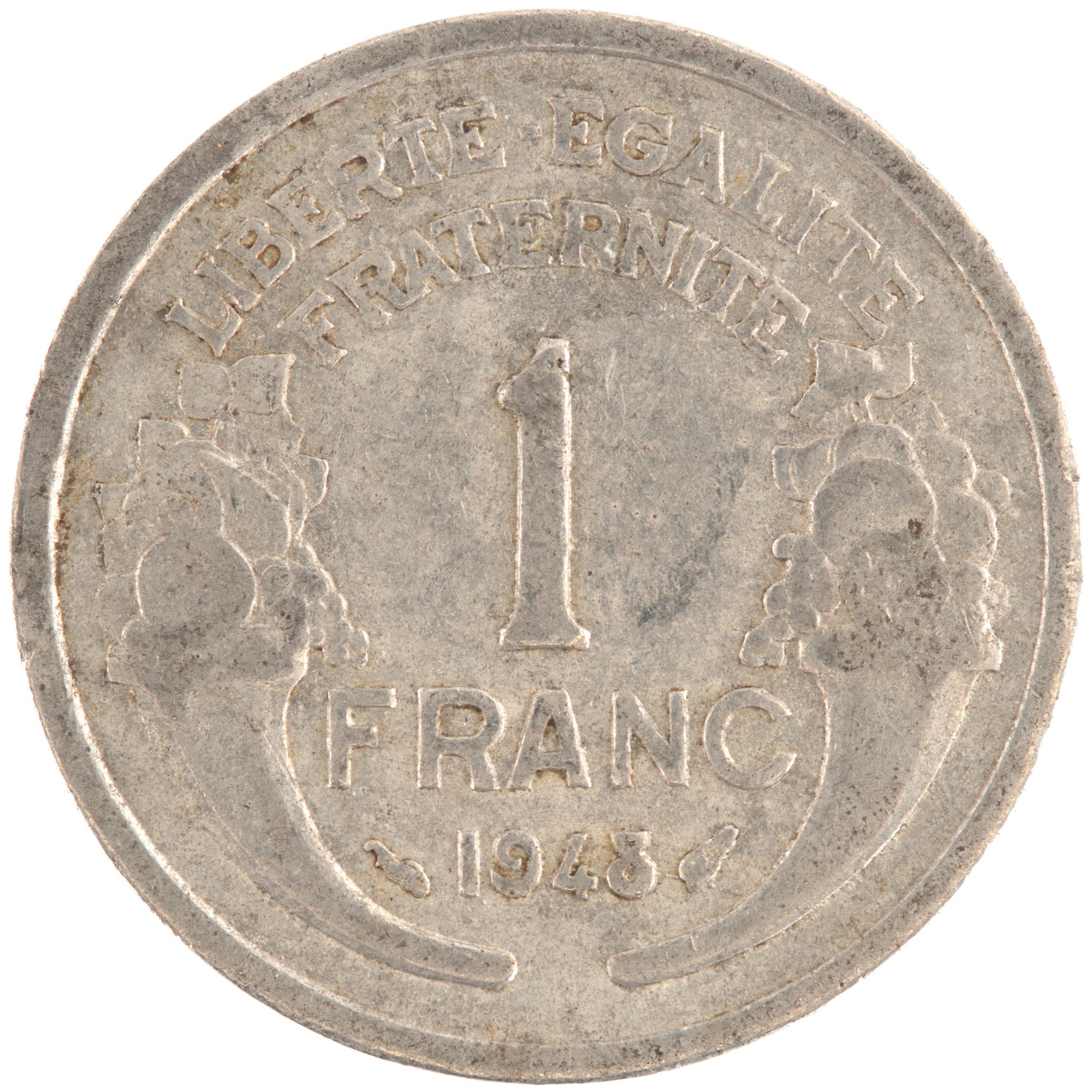France - Pièce 1 Franc 1948 aluminium - Morlon, légère