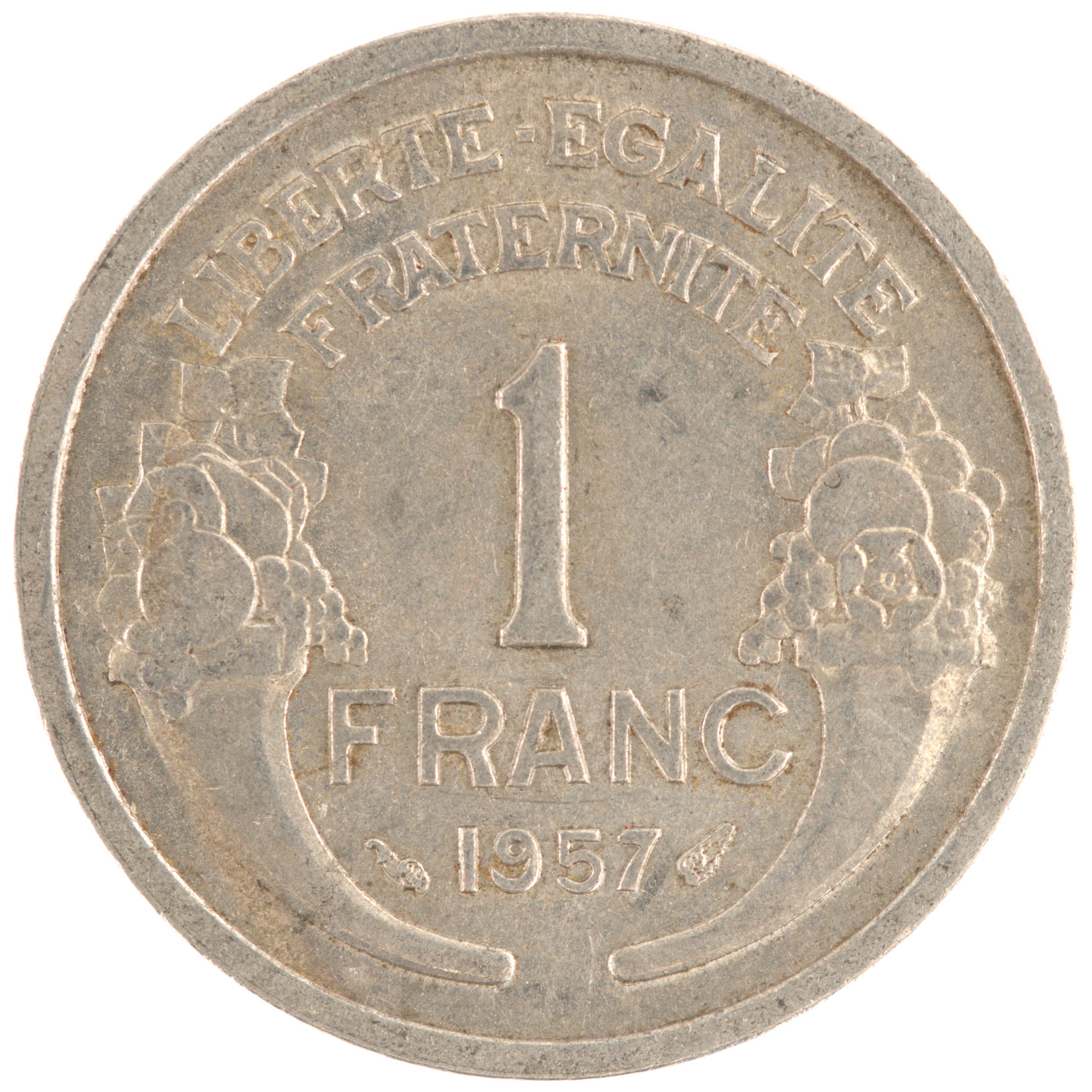 France - Pièce 1 Franc 1957 aluminium - Morlon, légère