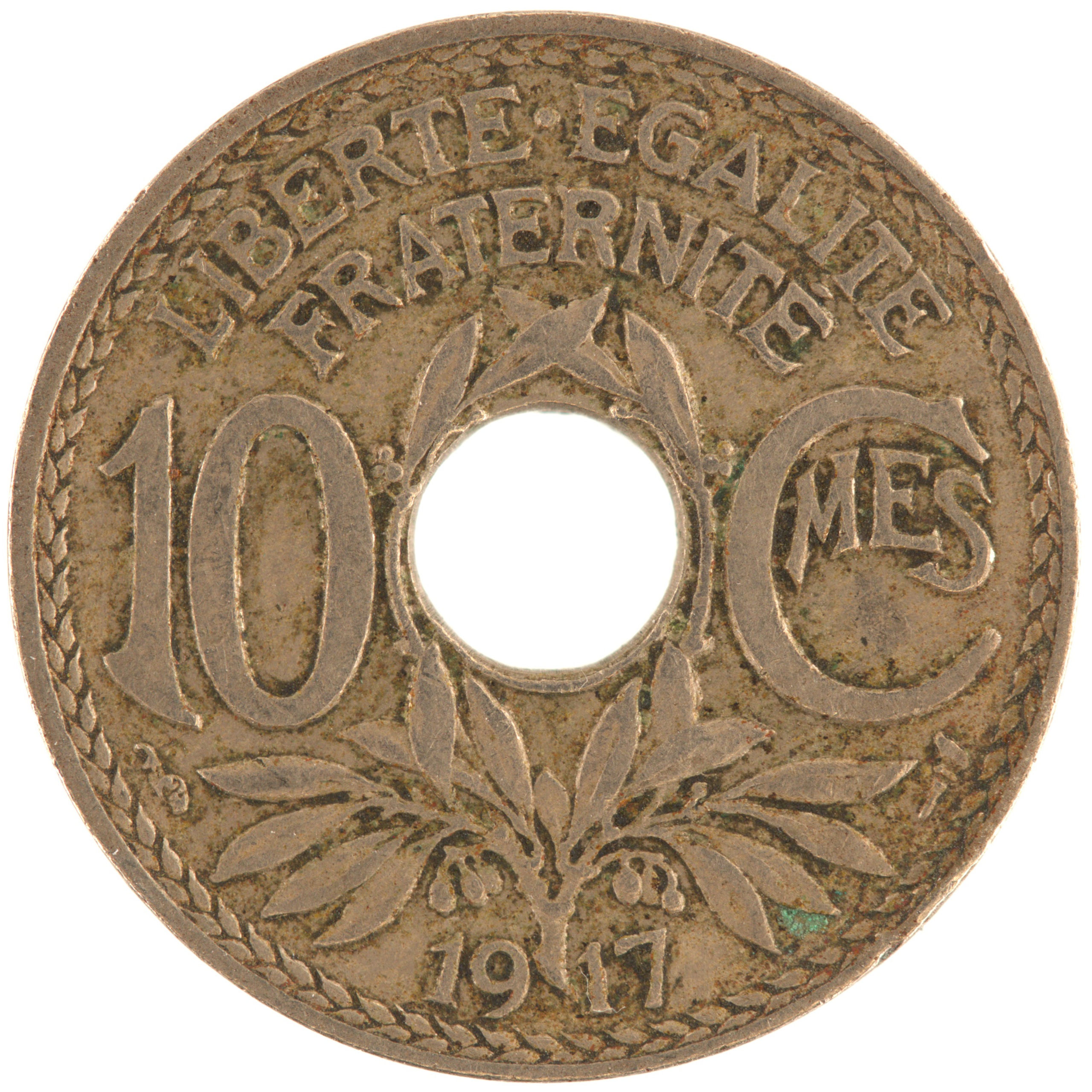 France - Pièce 10 Centimes 1917 cupro-nickel - Lindauer