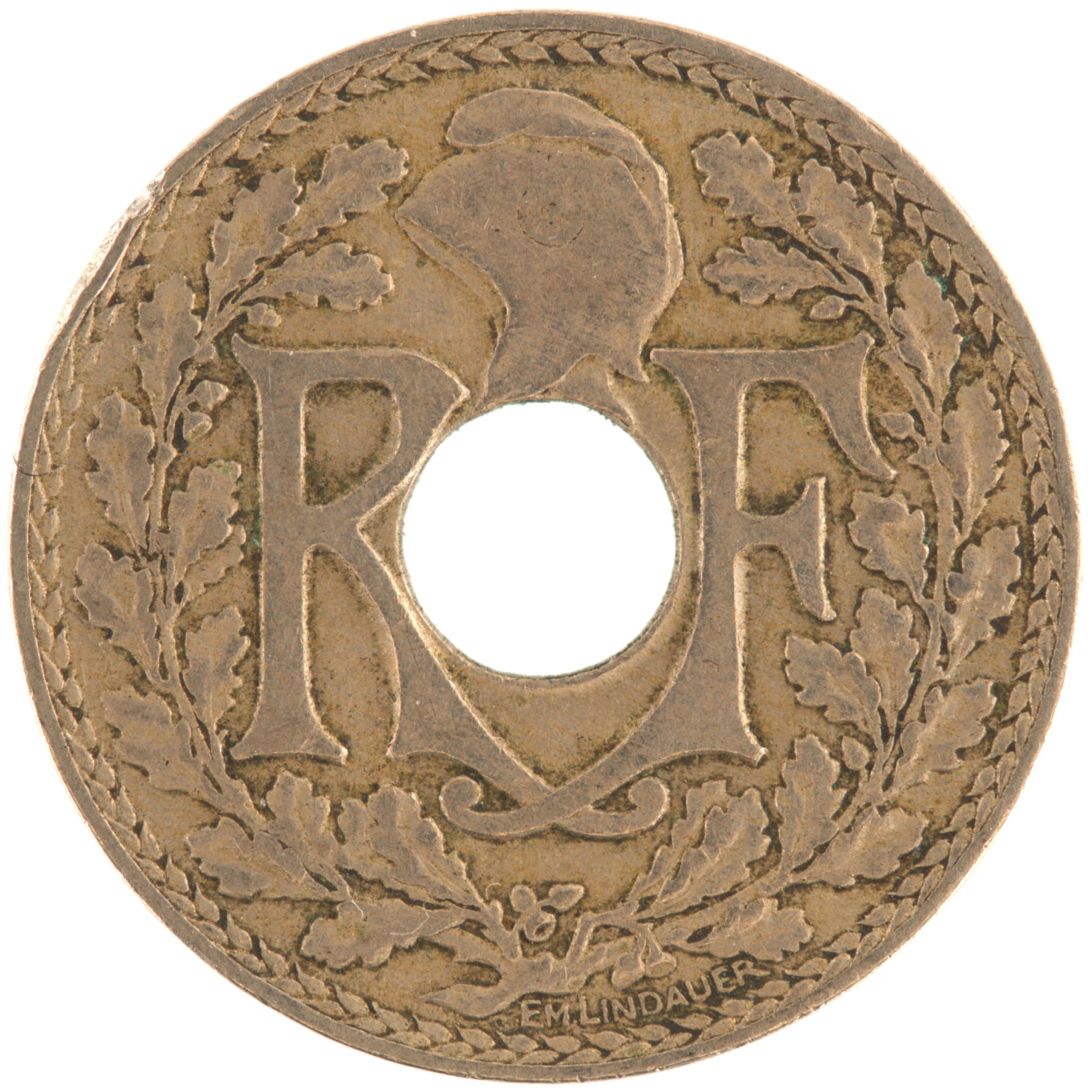 France - Pièce 10 Centimes 1917 cupro-nickel - Lindauer – Image 2