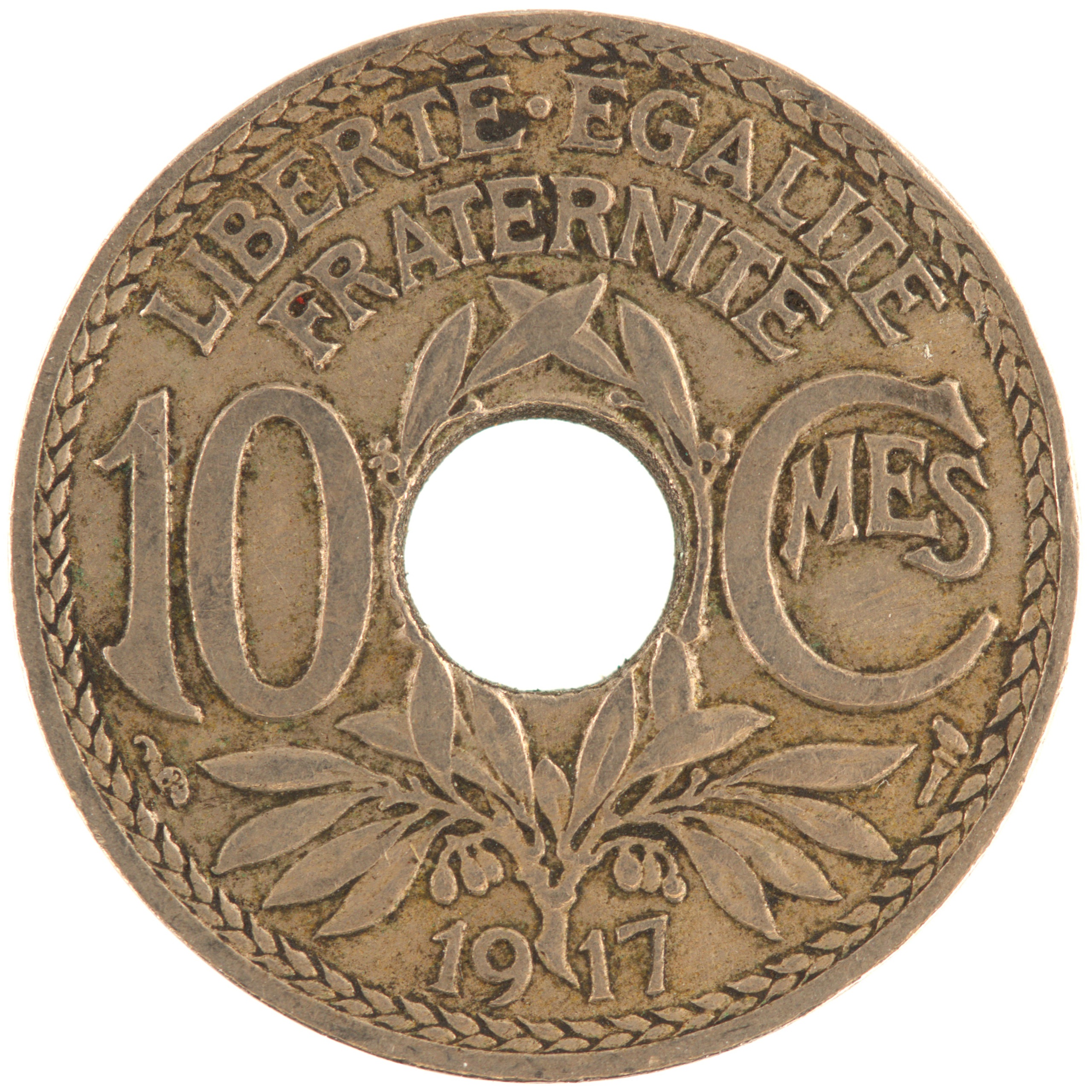 France - Pièce 10 Centimes 1917 cupro-nickel - Lindauer