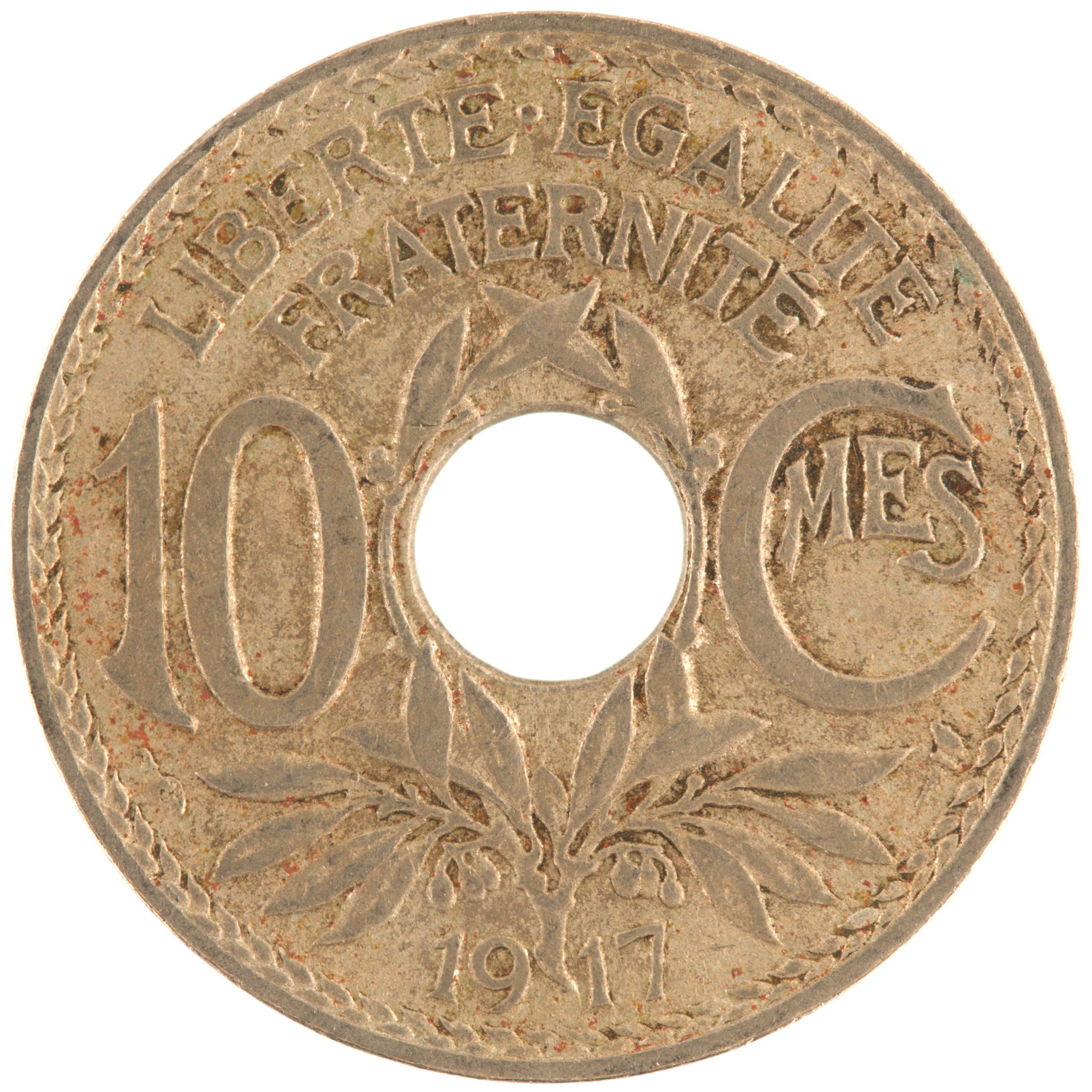 France - Pièce 10 Centimes 1917 cupro-nickel - Lindauer