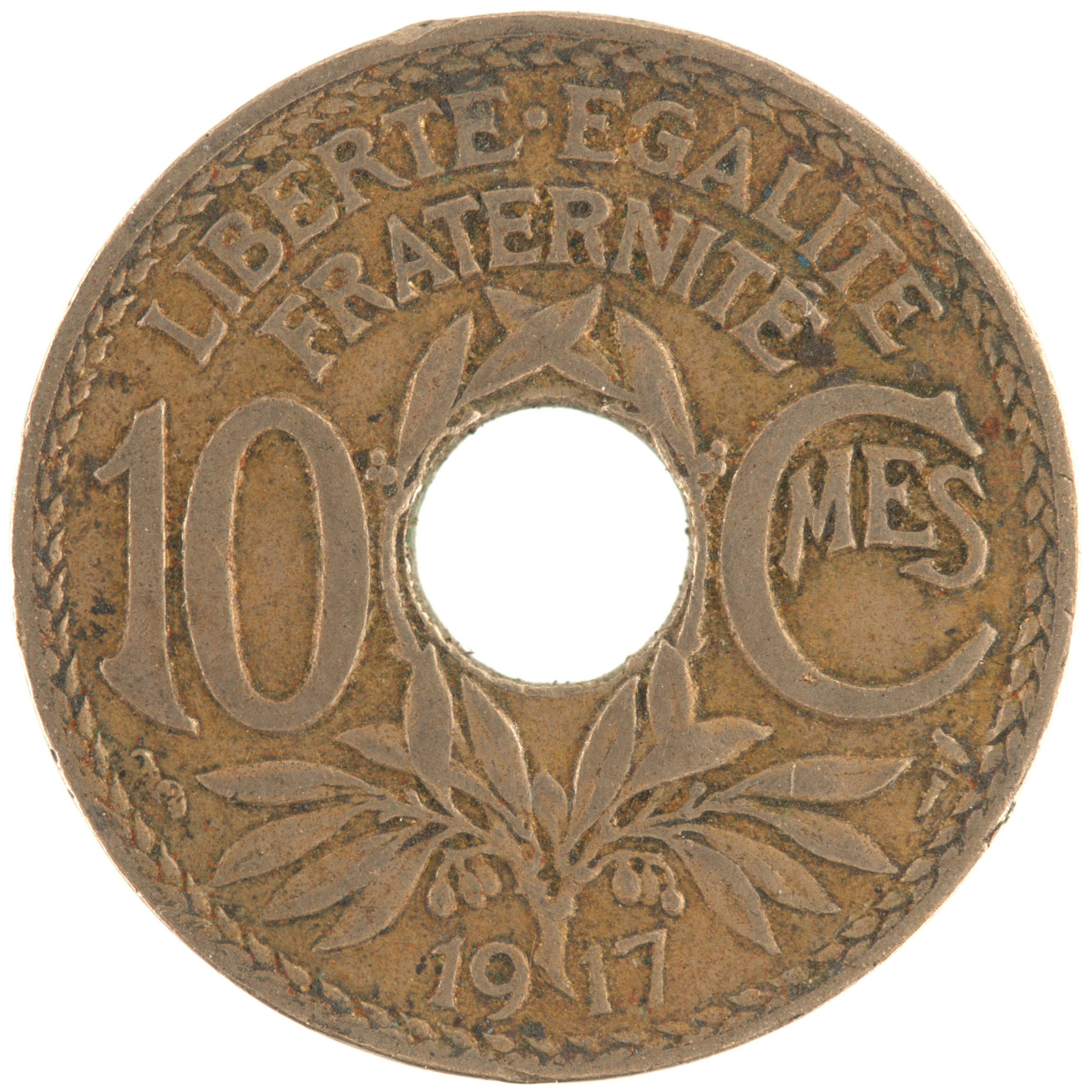 France - Pièce 10 Centimes 1917 cupro-nickel - Lindauer