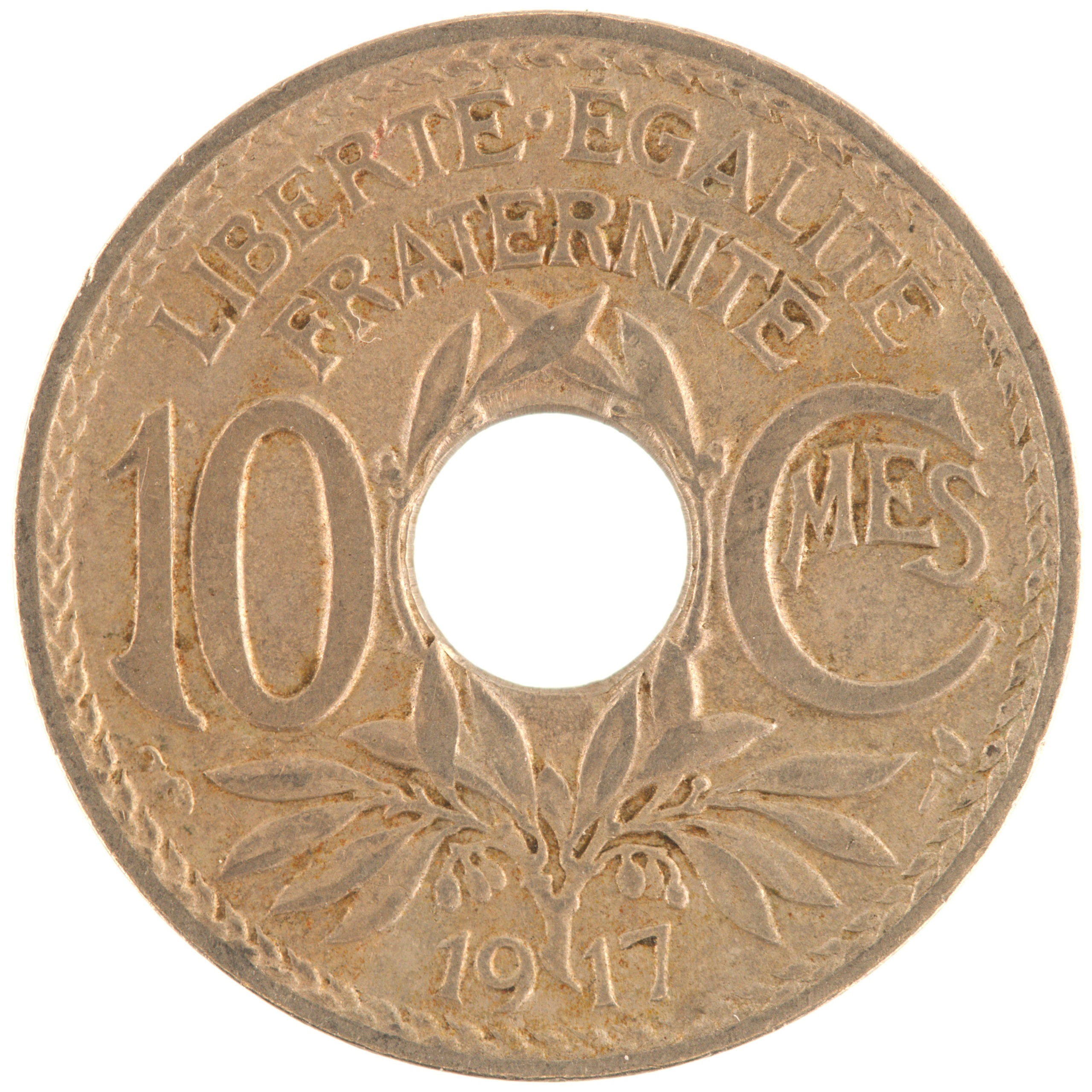 France - Pièce 10 Centimes 1917 cupro-nickel - Lindauer