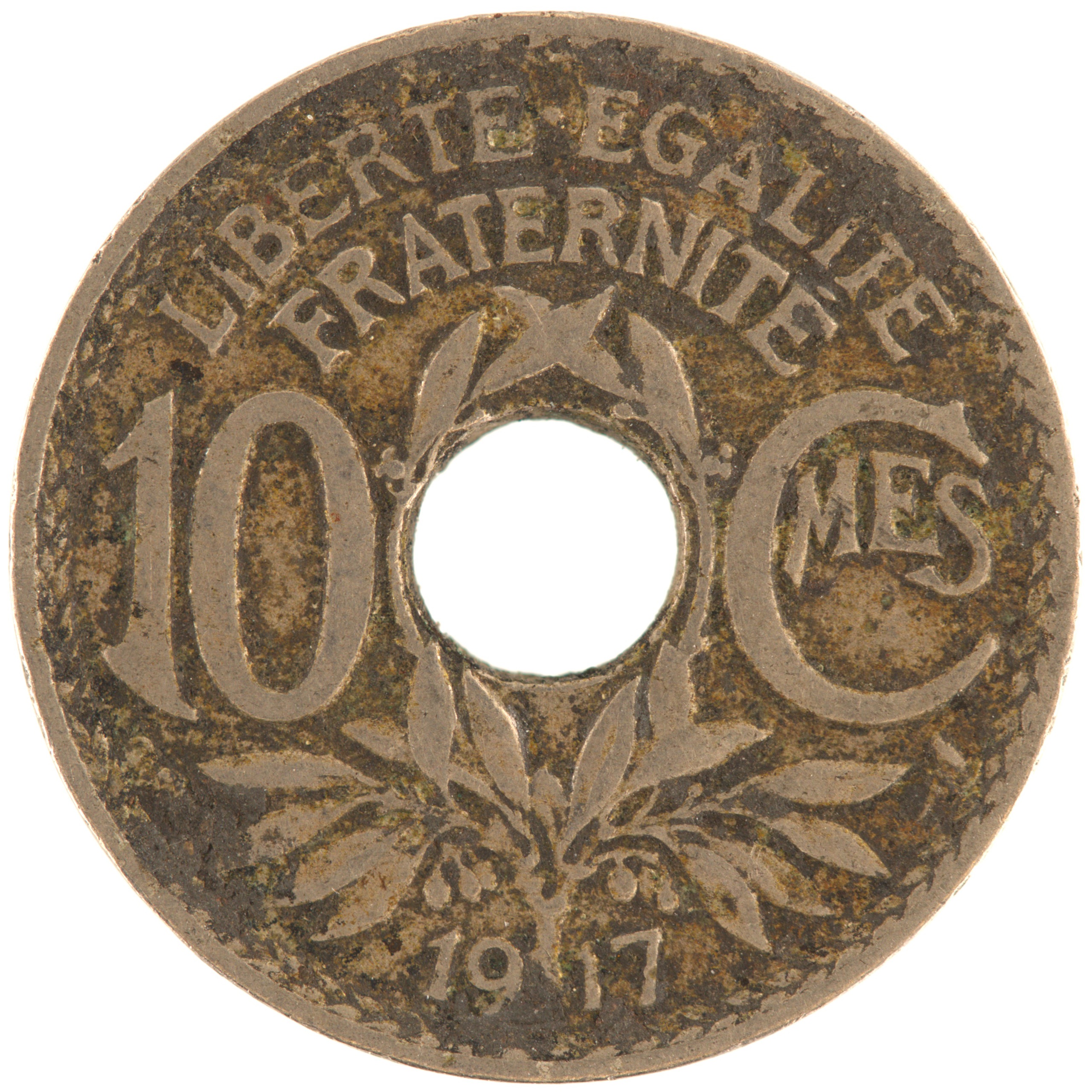 France - Pièce 10 Centimes 1917 cupro-nickel - Lindauer