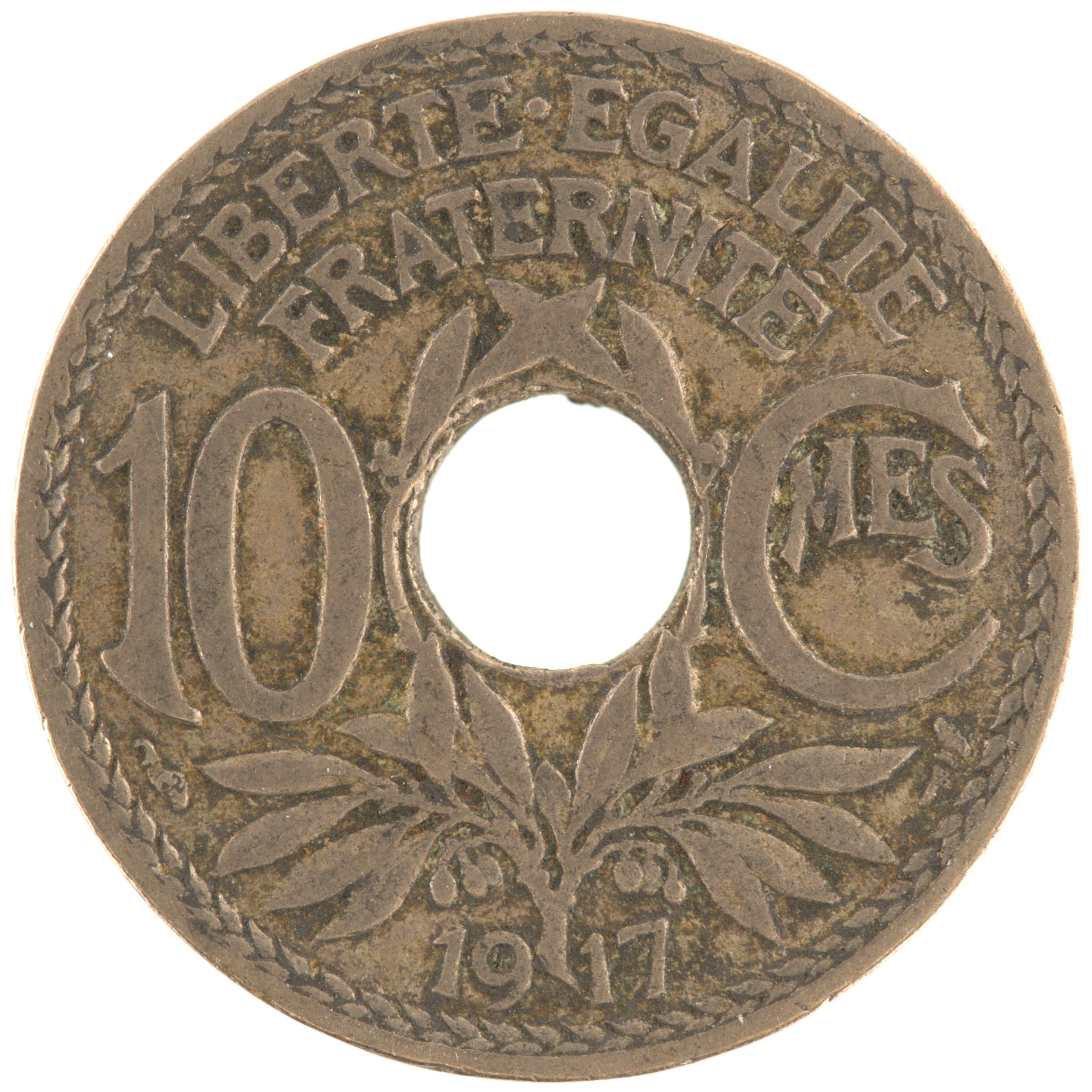 France - Pièce 10 Centimes 1917 cupro-nickel - Lindauer