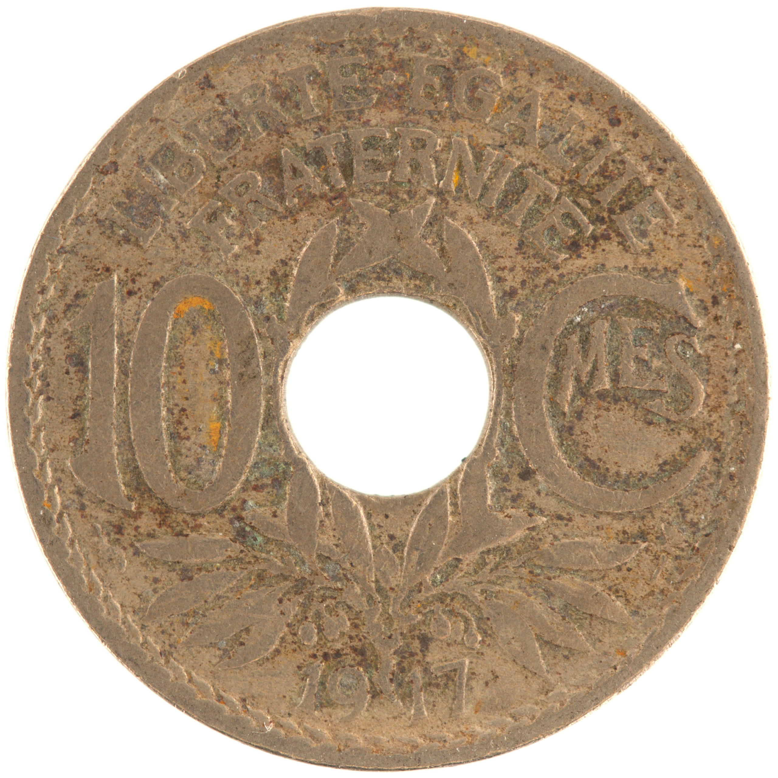 France - Pièce 10 Centimes 1917 cupro-nickel - Lindauer