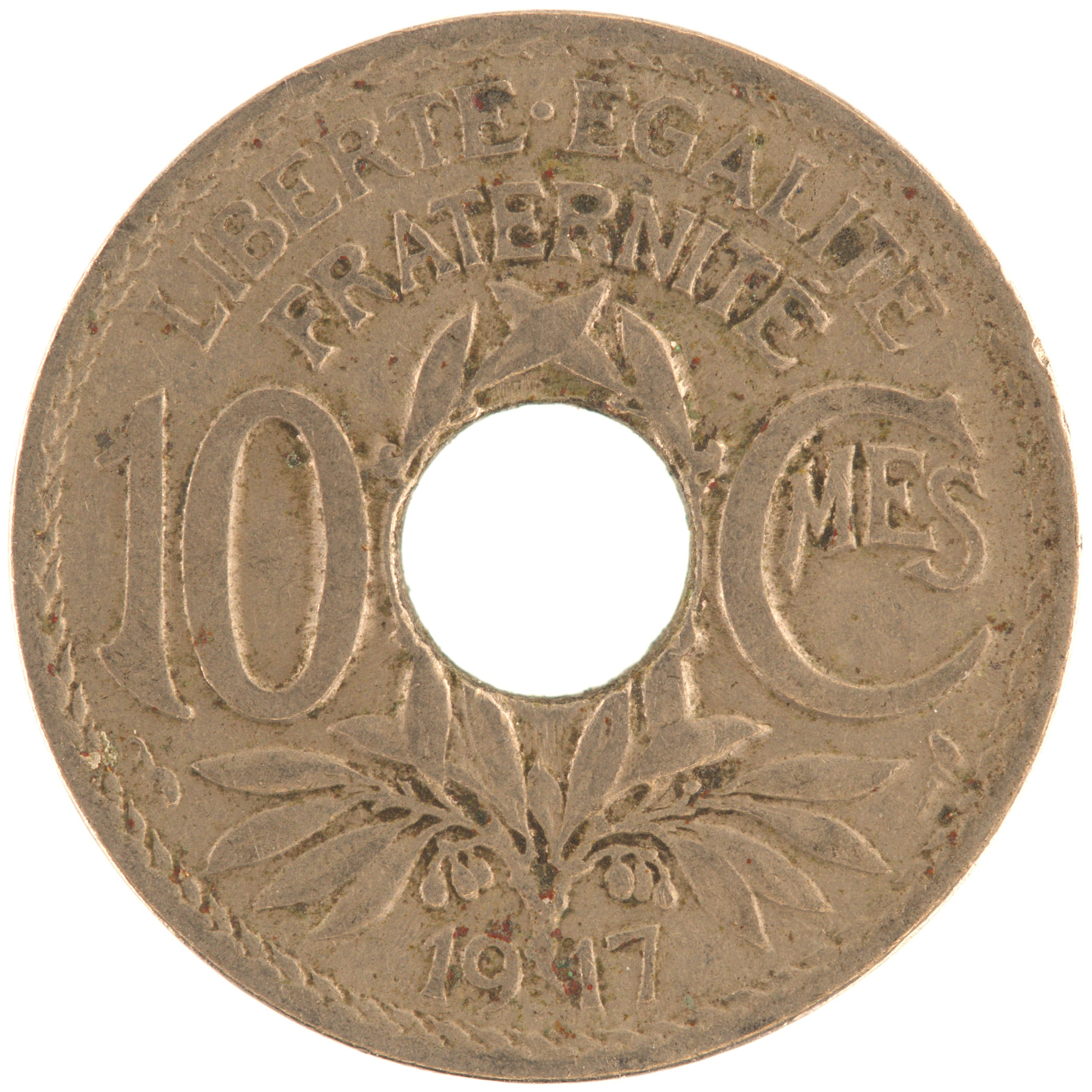 France - Pièce 10 Centimes 1917 cupro-nickel - Lindauer