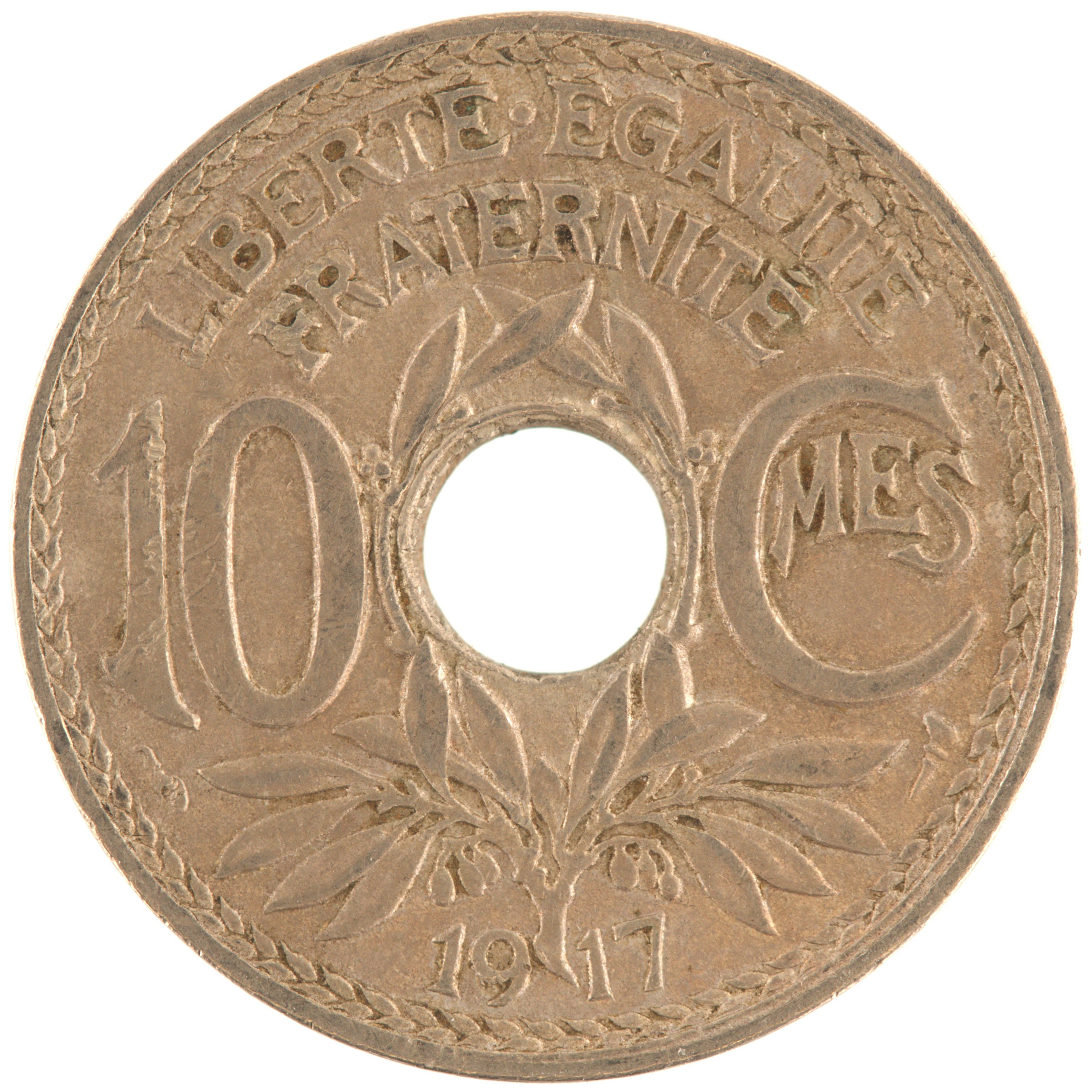 France - Pièce 10 Centimes 1917 cupro-nickel - Lindauer