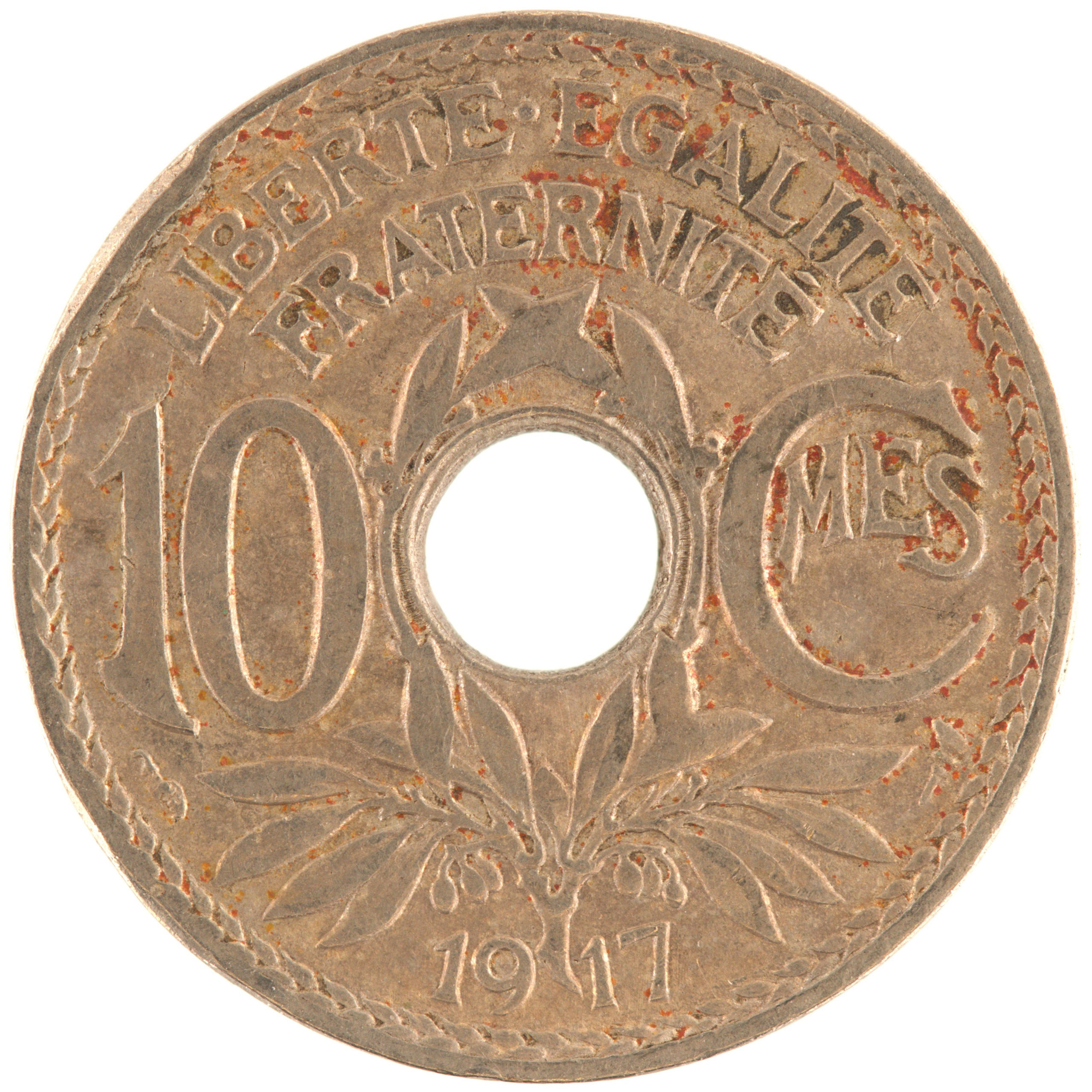 France - Pièce 10 Centimes 1917 cupro-nickel - Lindauer
