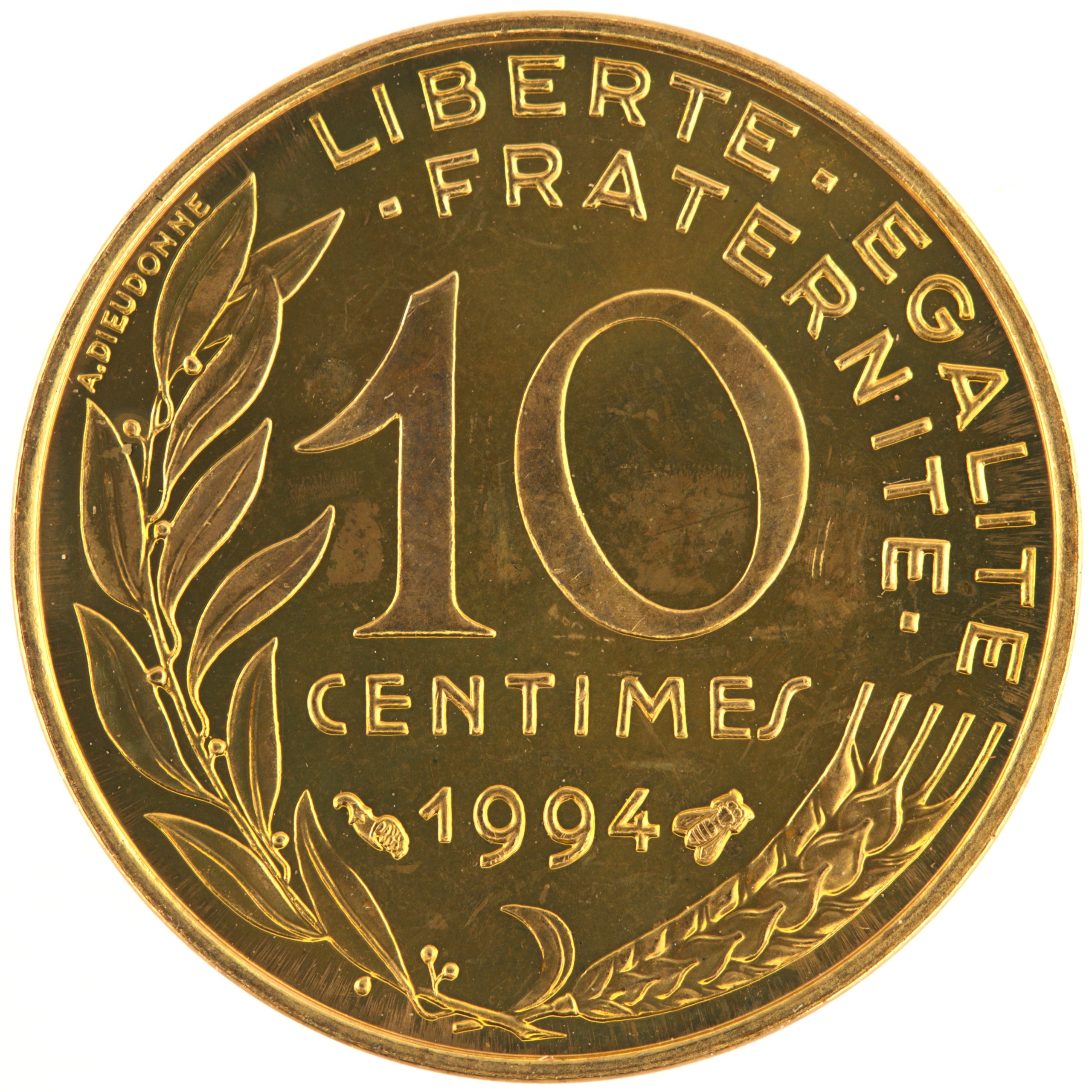 France - Pièce 10 Centimes 1994 bronze-aluminium - Marianne (abeille)