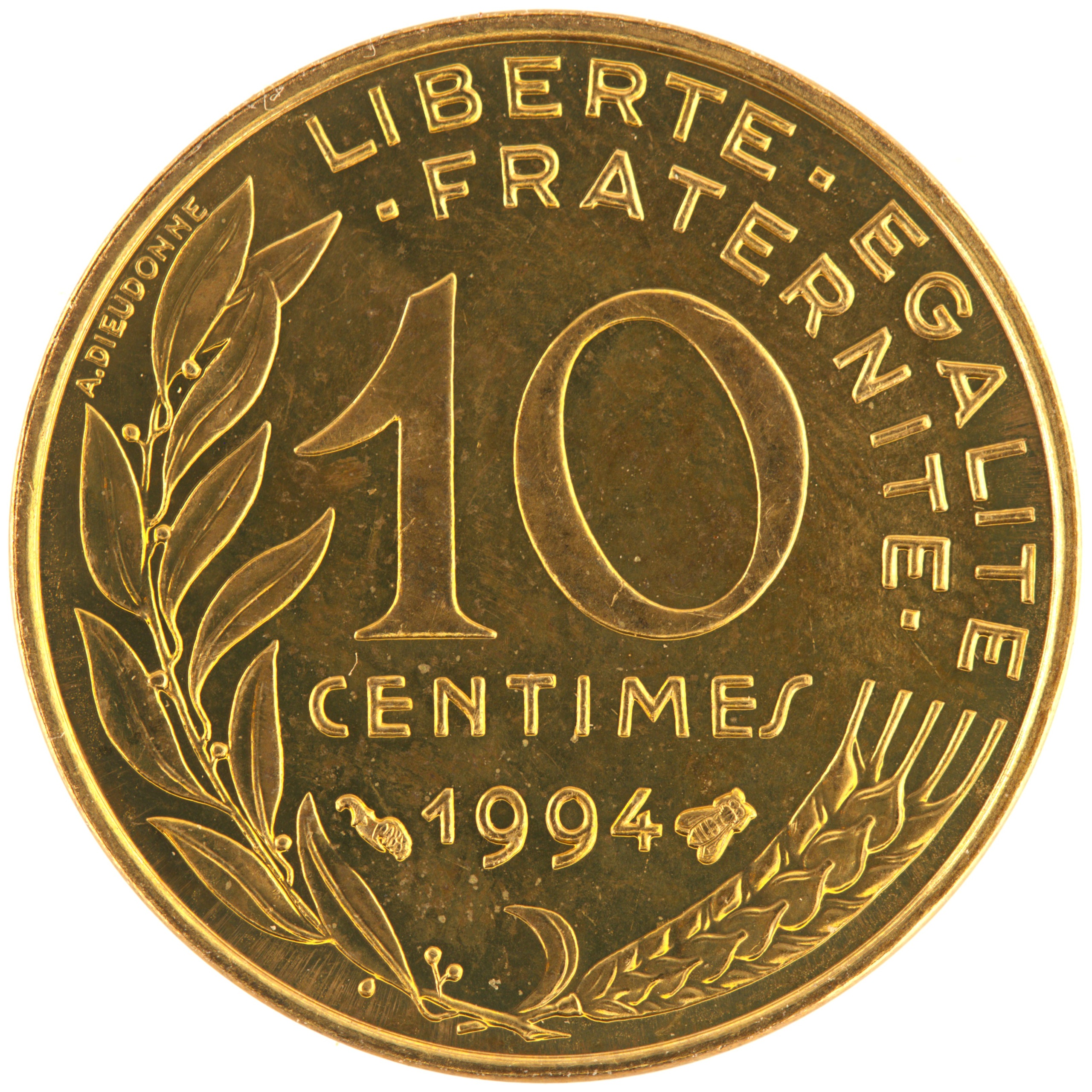 France - Pièce 10 Centimes 1994 bronze-aluminium - Marianne (abeille)